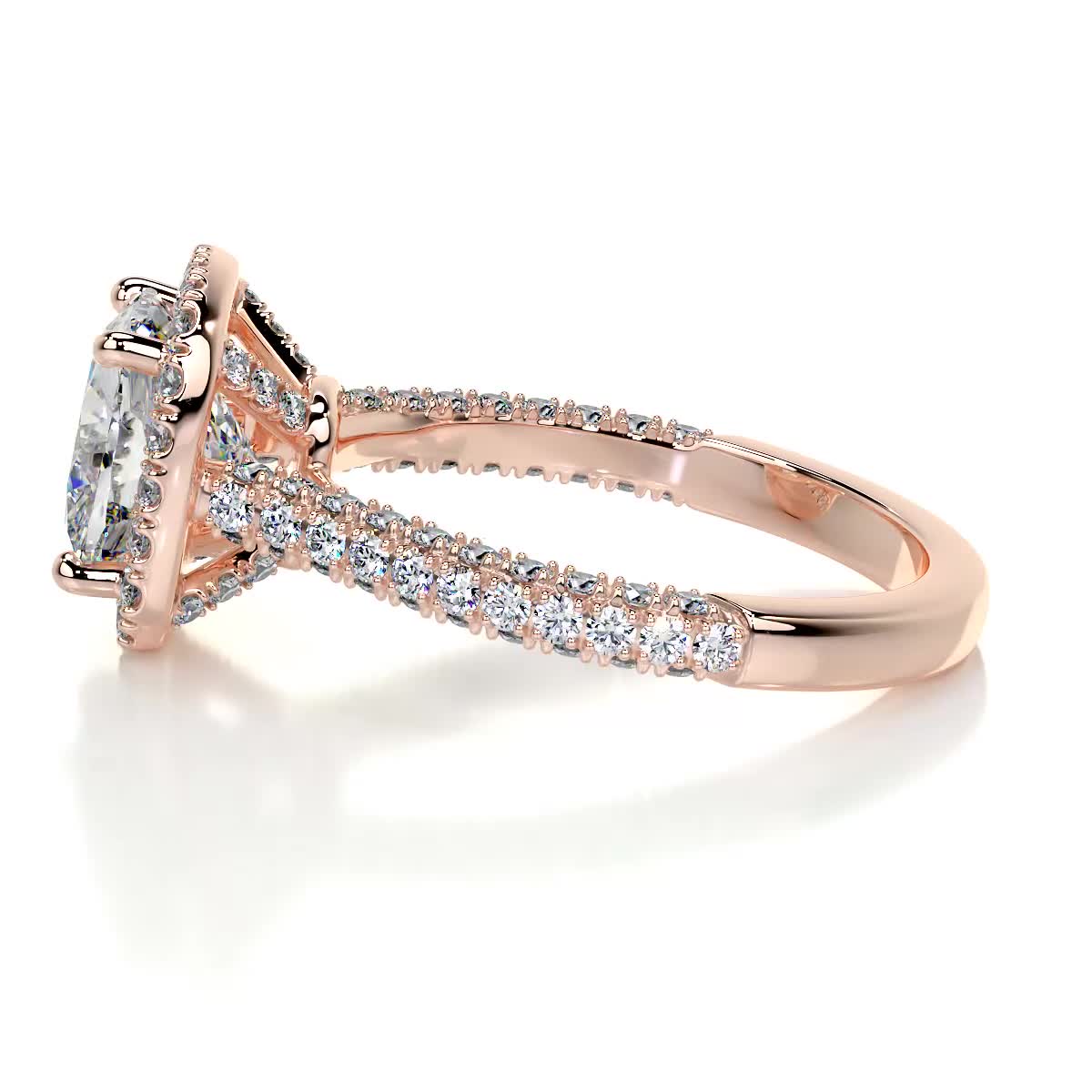 Annabelle Moissanite & Diamond Ring -14K Rose Gold、mySite、hinf8tx79