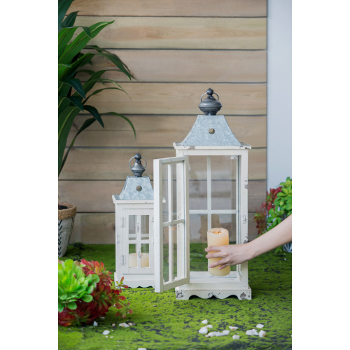 Wooden Candle Lantern Decorative, Hurricane Lantern Holder Decor for Indoor Outdoor, Home Garden Wedding、、xpatfood