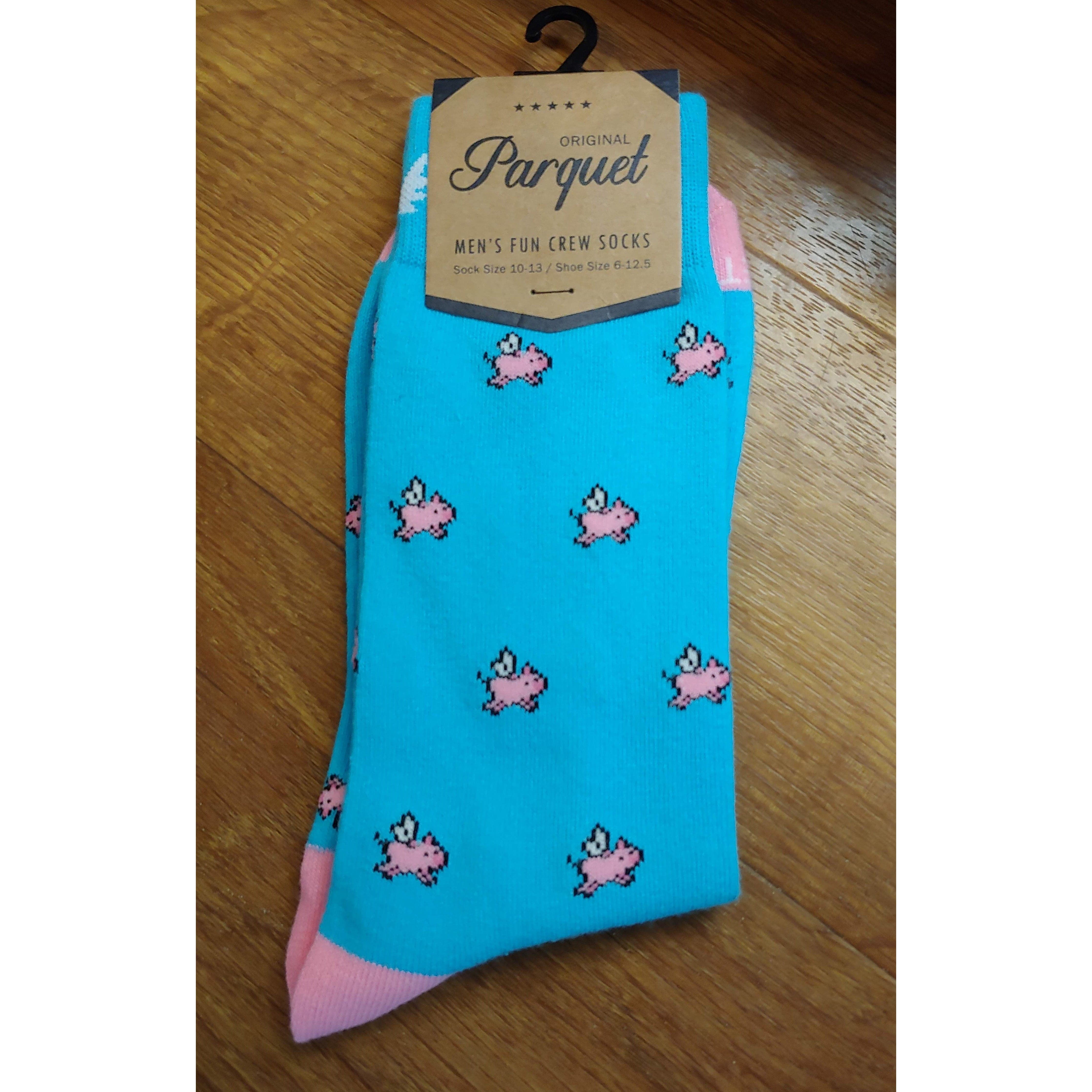 Men's Crew Socks-Pigs, Police, Camo, Dogs, CUTE!、mySite、g9winljtr