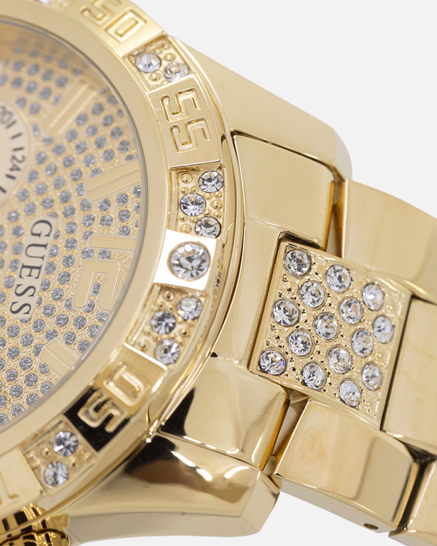 Guess Mainline Majestic Crystal Gold Bracelet Watch Gold、mySite、zt4zffjzw