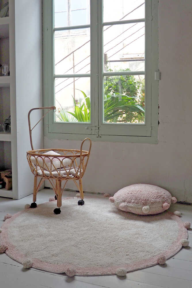 WASHABLE ROUND RUG BUBBLY NATURAL - NUDE、mySite、gigharbornorthrealestate