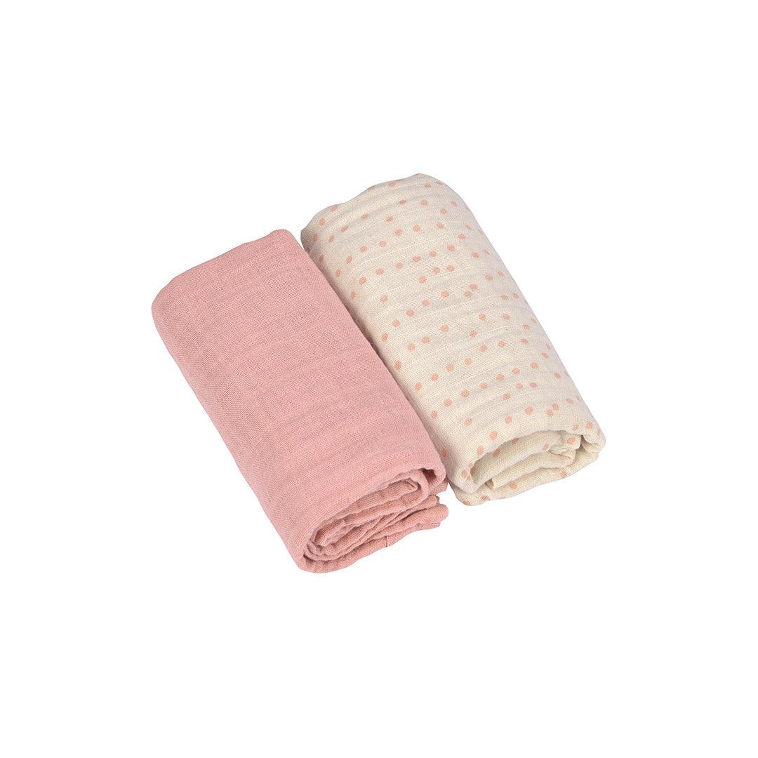  Lassig Swaddle + Burp Blankets - 2 Pack - Rose、mySite、merchandisen