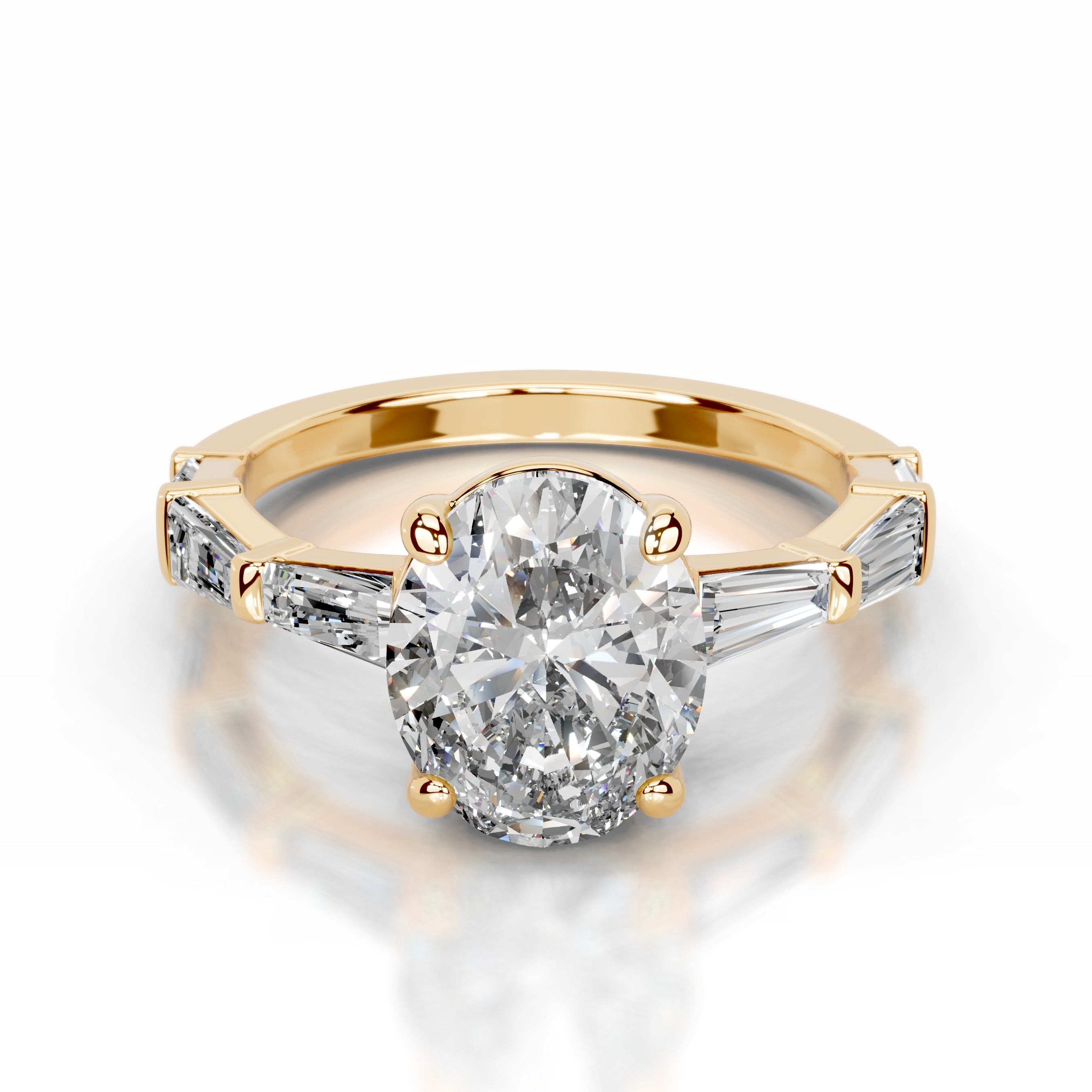 Calandra Lab Grown Diamond Ring - 18K Yellow Gold、mySite、hinf8tx79