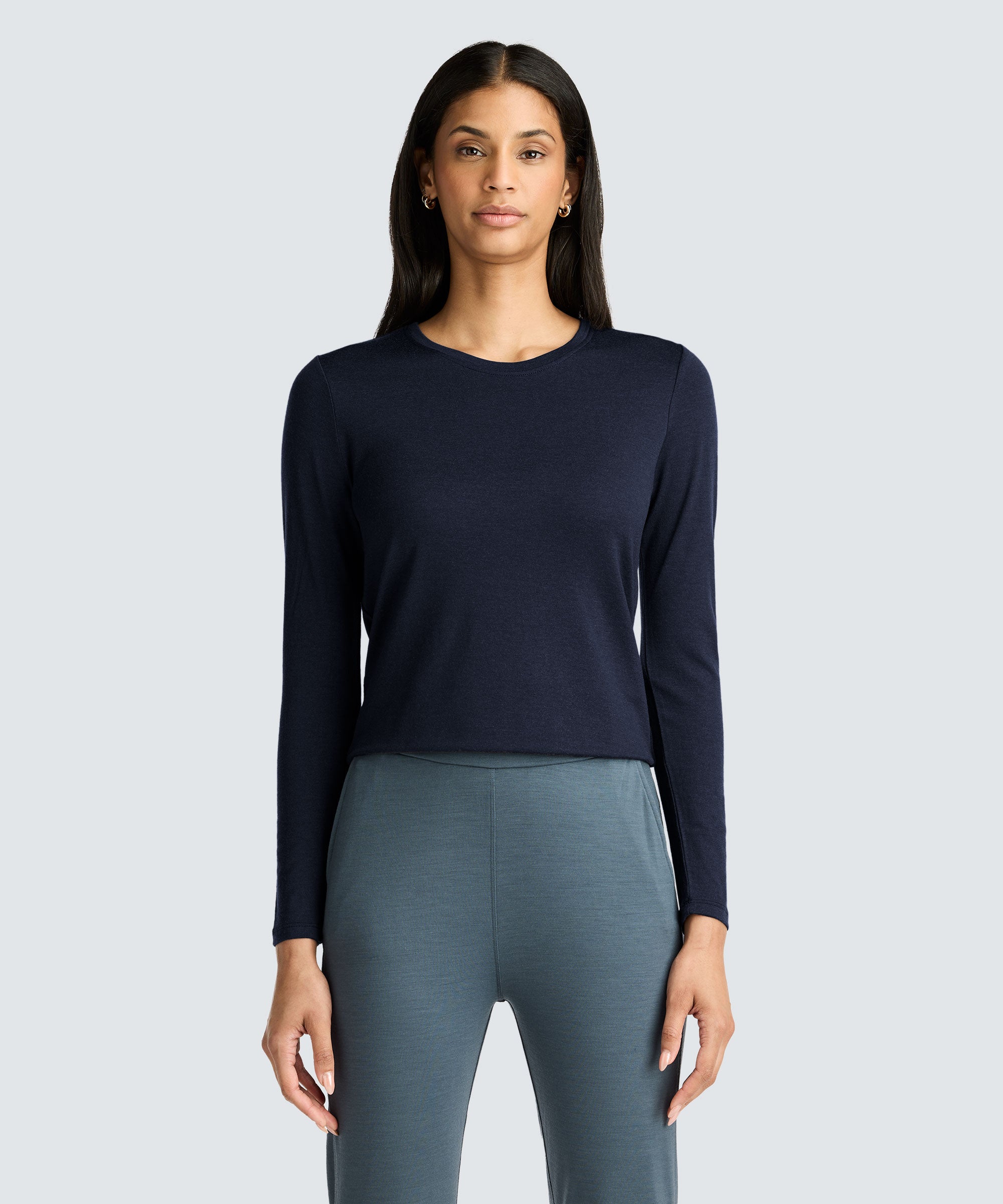 Women's Long Sleeve Merino Crew、mySite、noshort