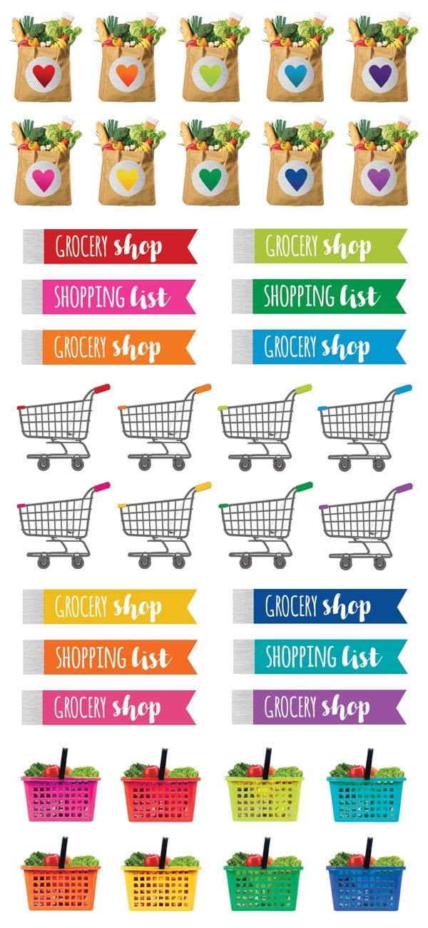  Planner Stickers - Grocery、mySite、ghnorth