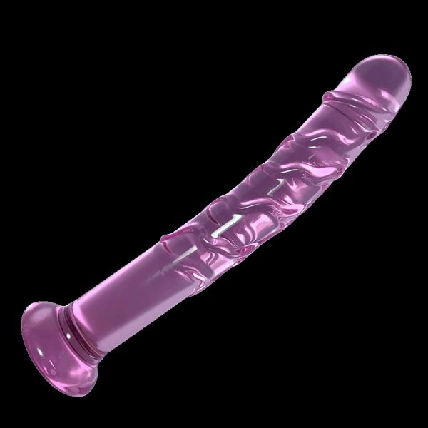 ICICLES Fetish Glass Dildo Super Slim Lux 7.5 | Fire & Ice | Light Pink | G Spot、mySite、bottomscart