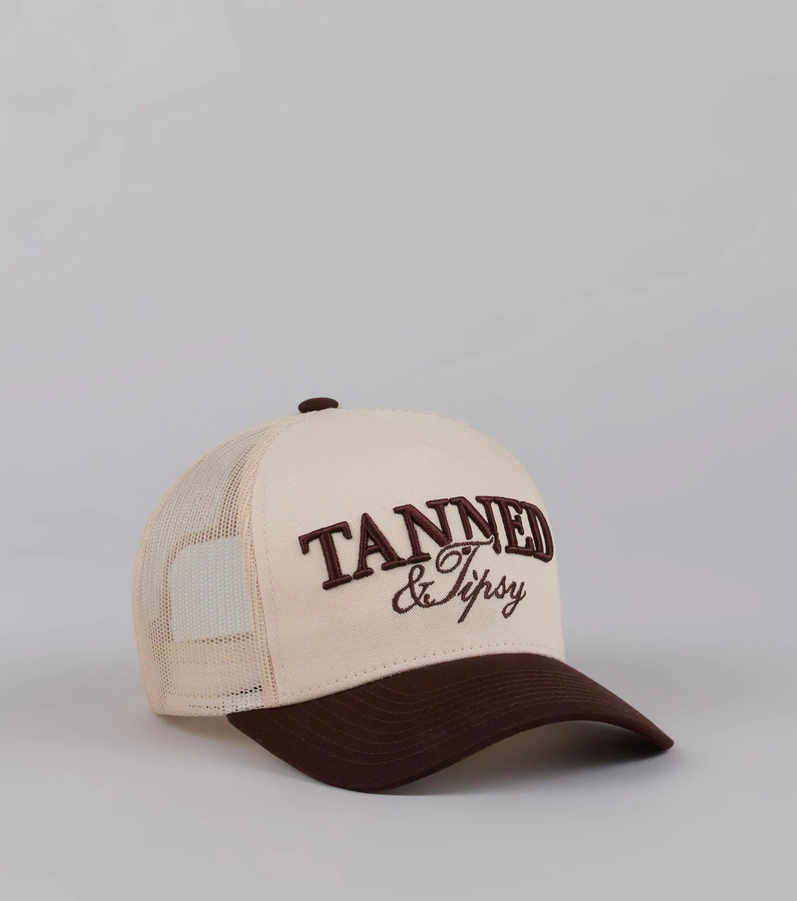  Tanned & Tipsy Snap Back Trucker Hat、mySite、justintrudeaud