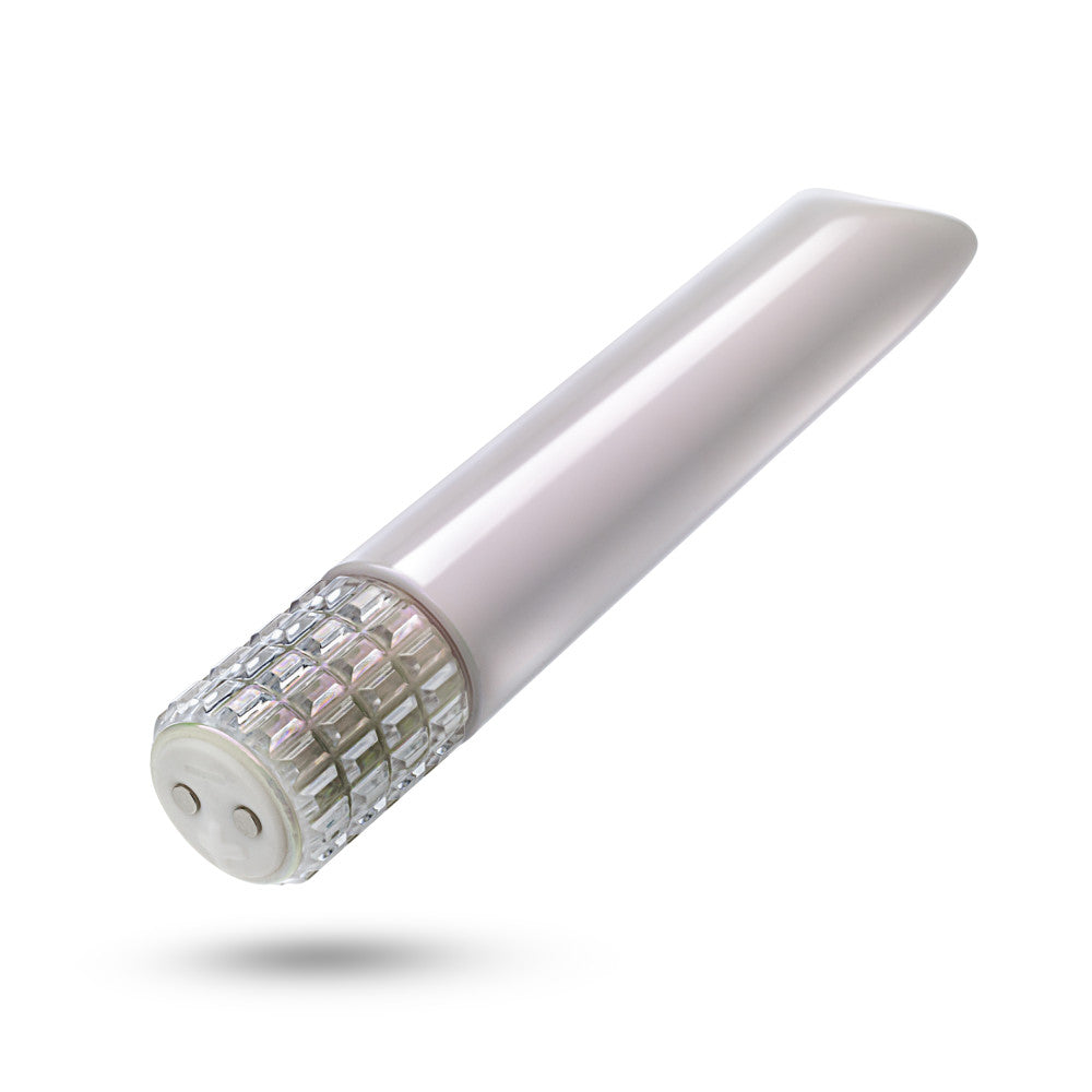 Oh My Gem | Bold 5 Inch Pocket-Sized Power Vibrator With Tapered Tip & Diamond Gem Base – In White、mySite、bottomscart