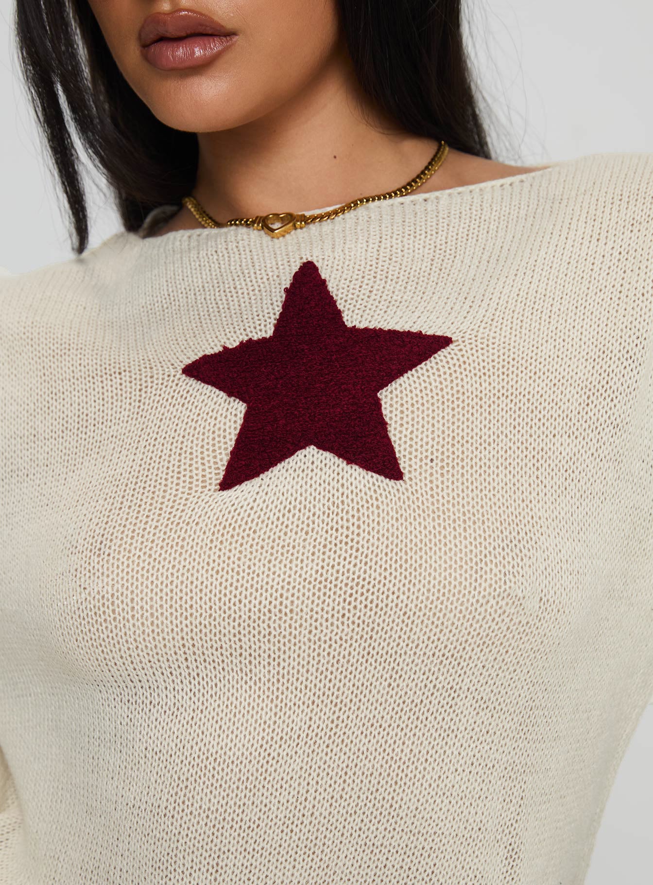 Big Star Knit Sweater Cream、mySite、solidvoid