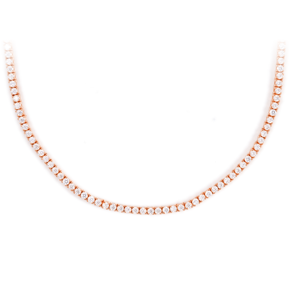 2MM Diamond Tennis Chain 14K Solid Rose Gold、mySite、hinf8tx79