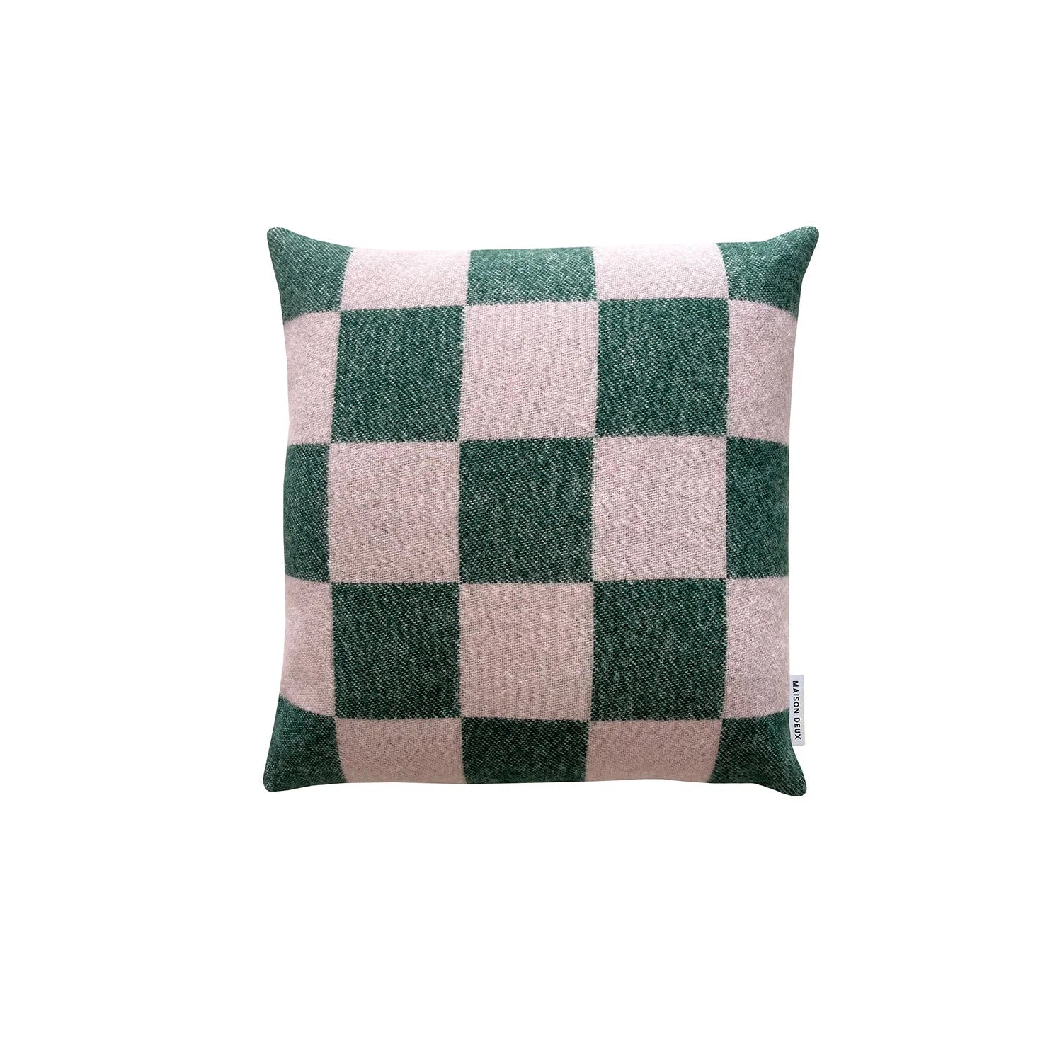 Checkerboard Green Pink Cushion、mySite、gigharbornorthrealestate