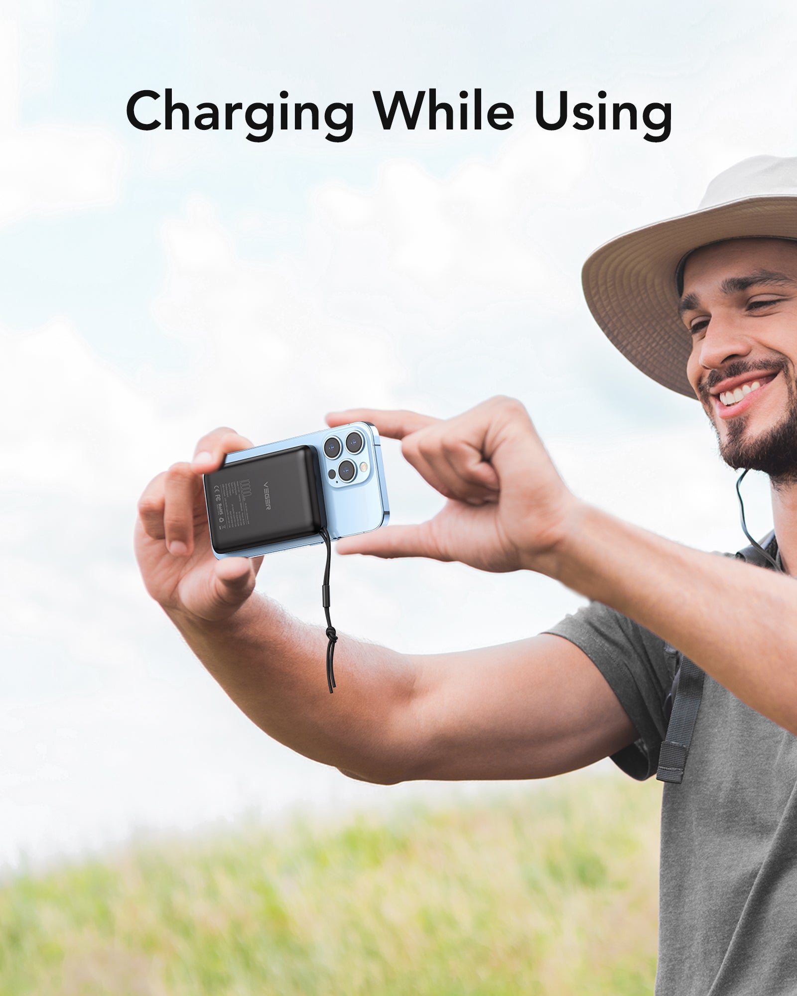 MagOn Magnetic Wireless Power Bank 10000mAh、mySite、fannypackpong