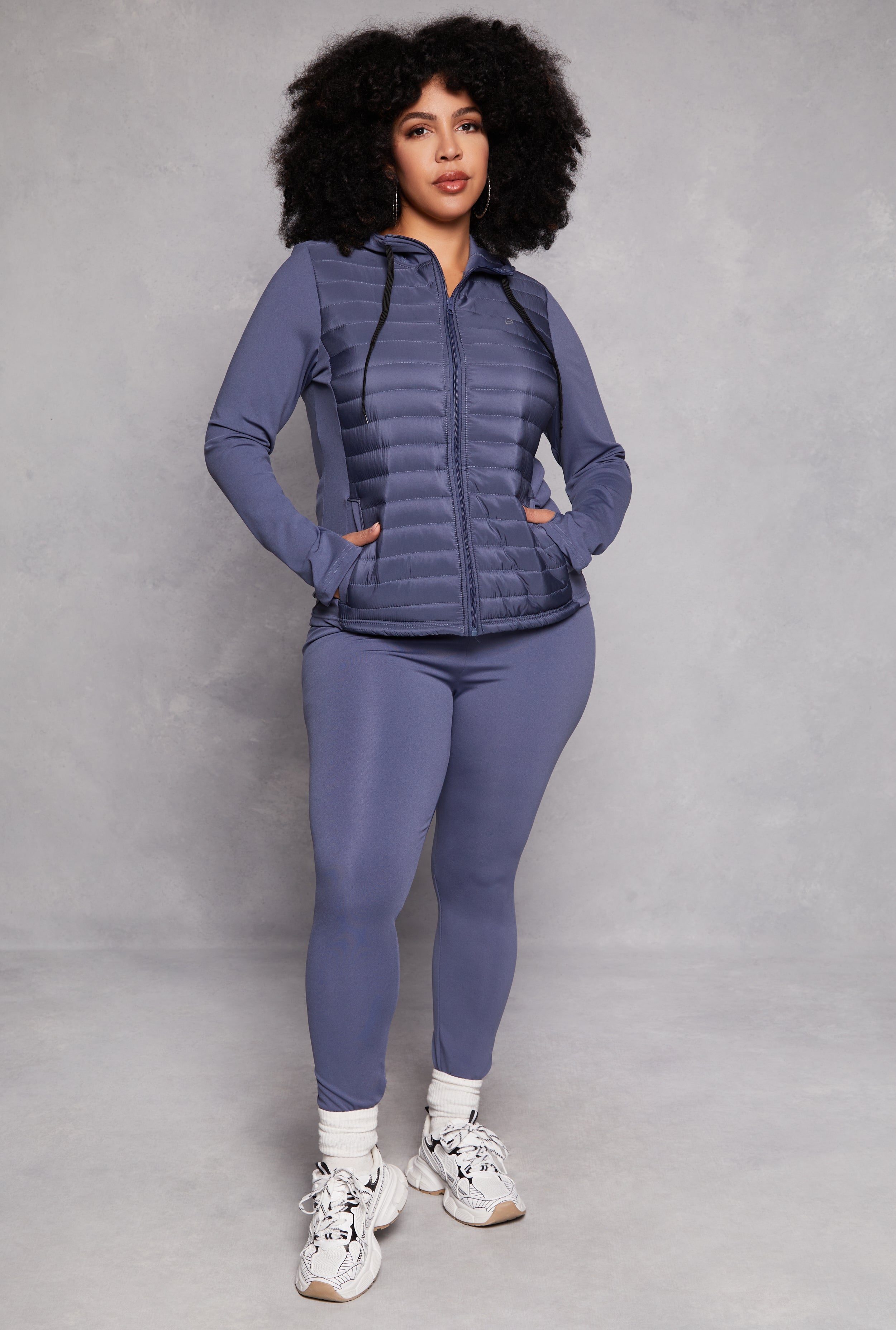 Plus Size Puffer Track Jacket、mySite、camillekostekn