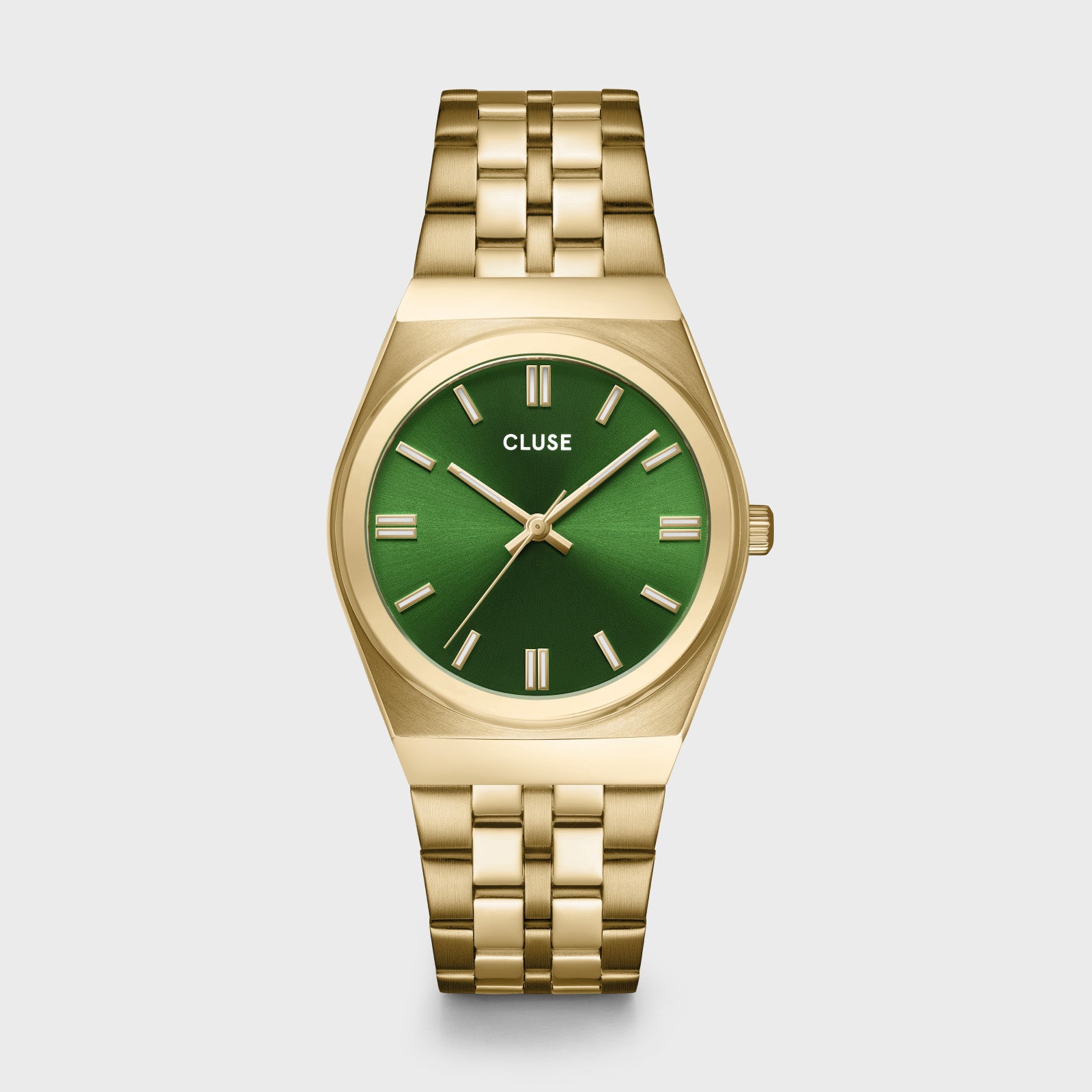 Retro 70's Watch Steel, Forest Green, Gold Colour、mySite、botmansion