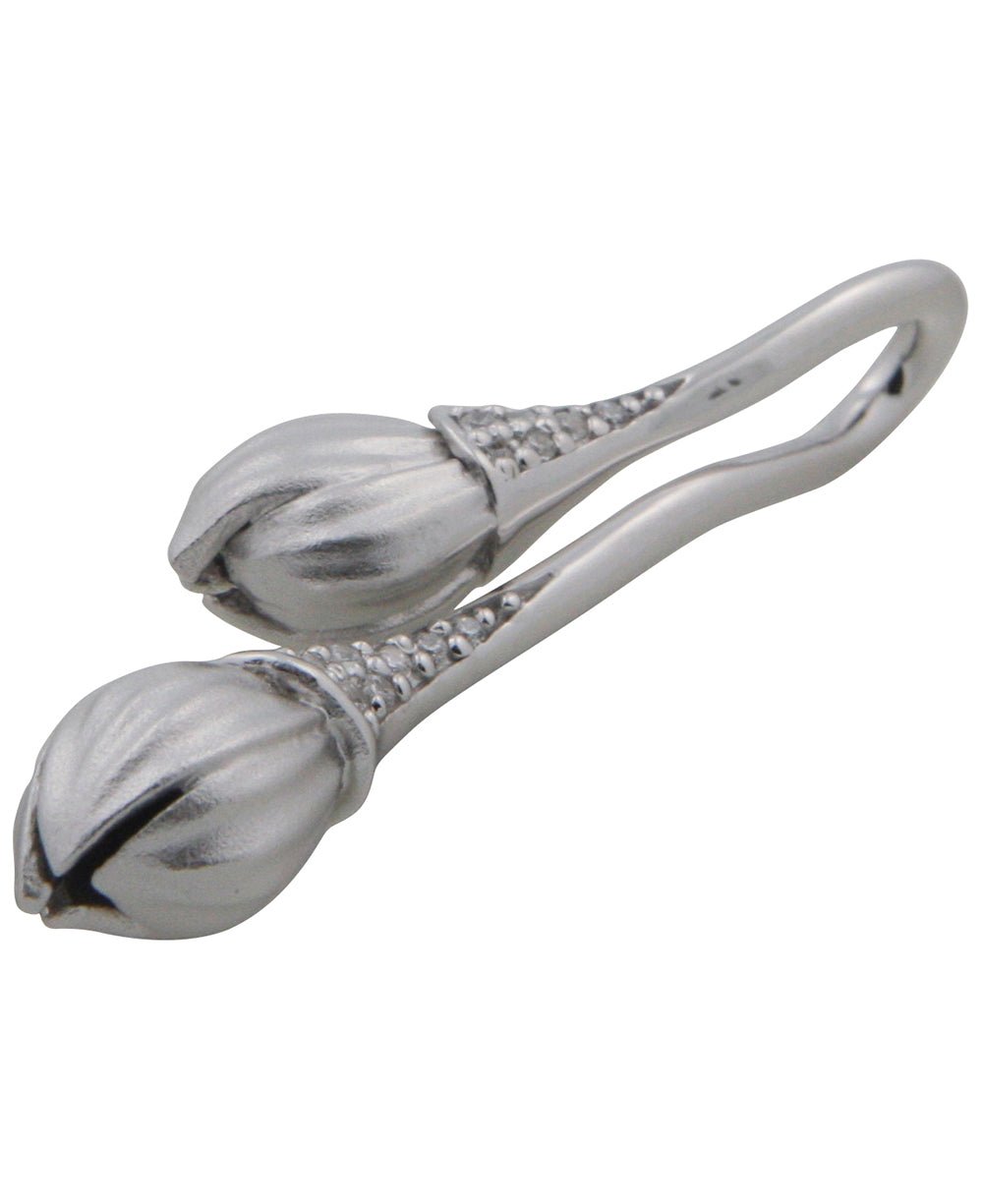 Lotus Buds Crystal Pendant, Sterling Silver、mySite、topwebapps