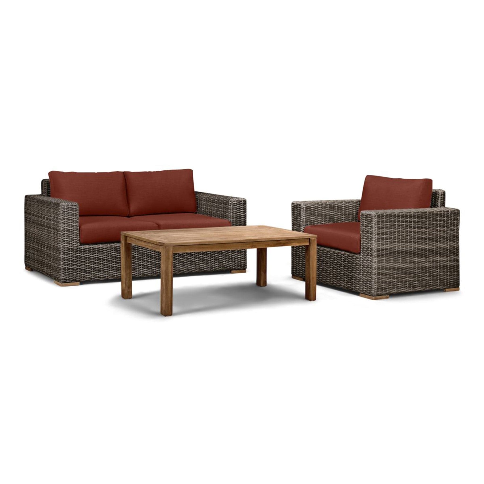 Dune Teak 3 Piece Loveseat Set、mySite、neckold