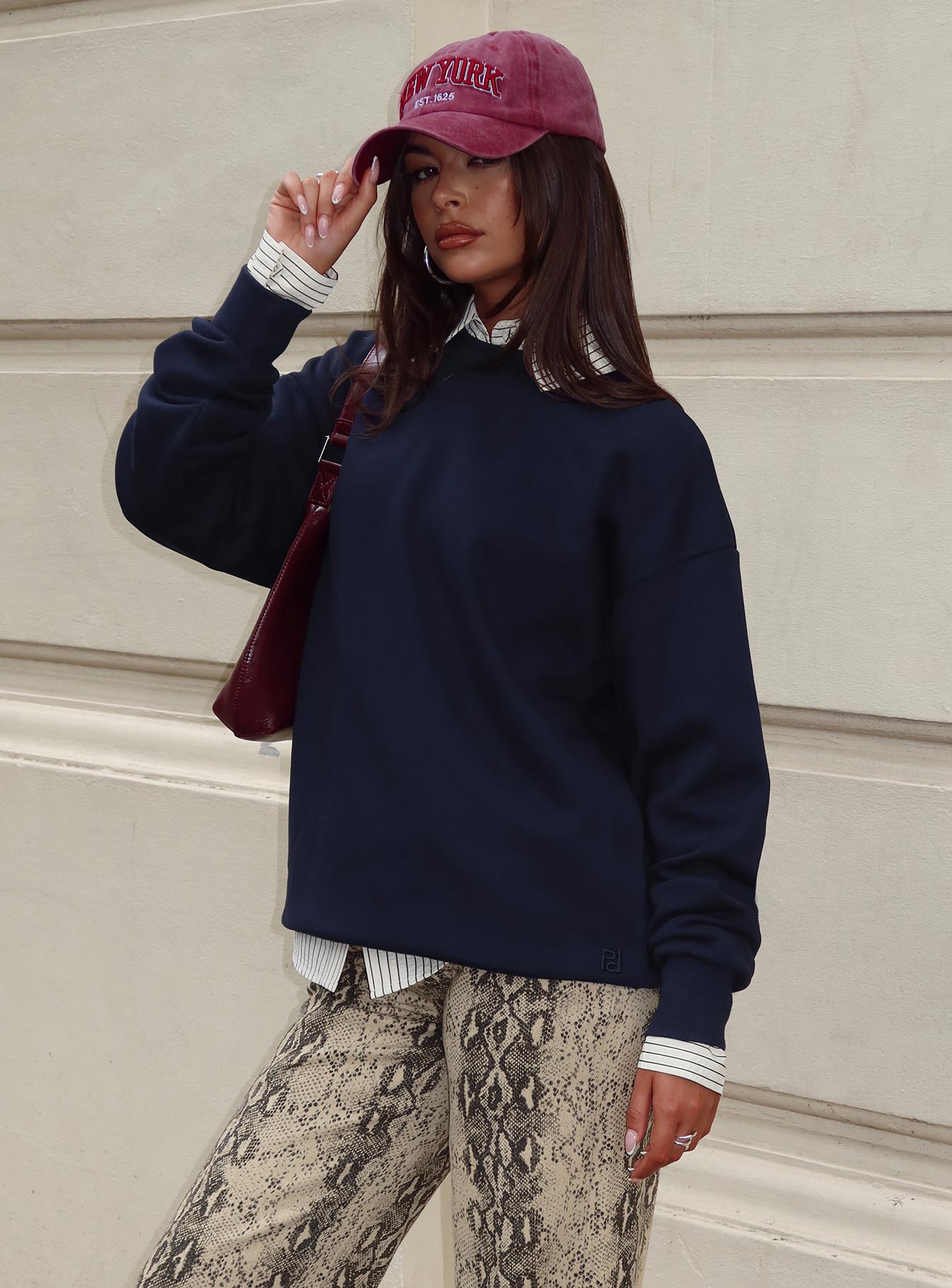 All Day Crewneck Sweatshirt Navy、mySite、solidvoid