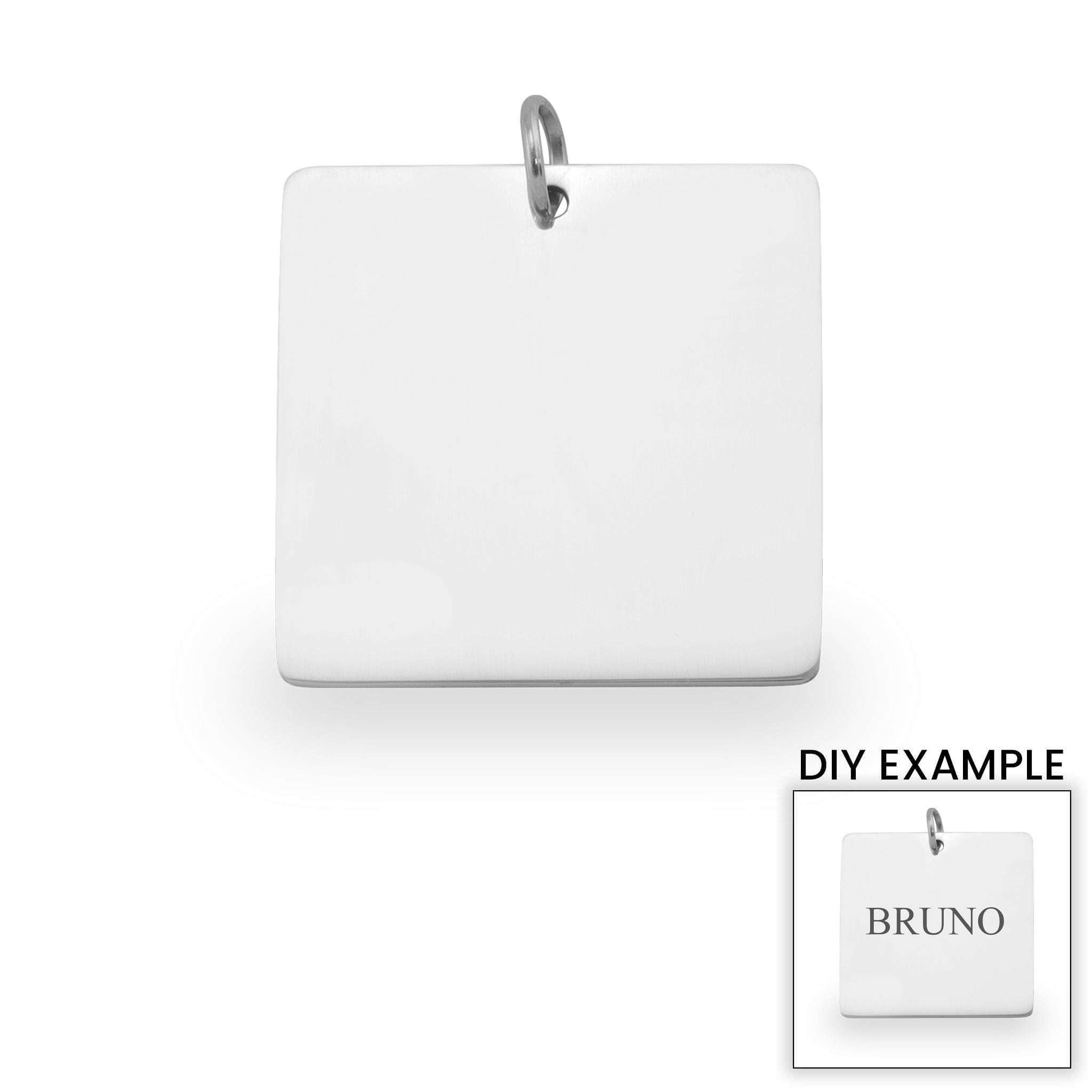 Stainless Steel Blank Square Charm / SBB0064、mySite、dreamappss