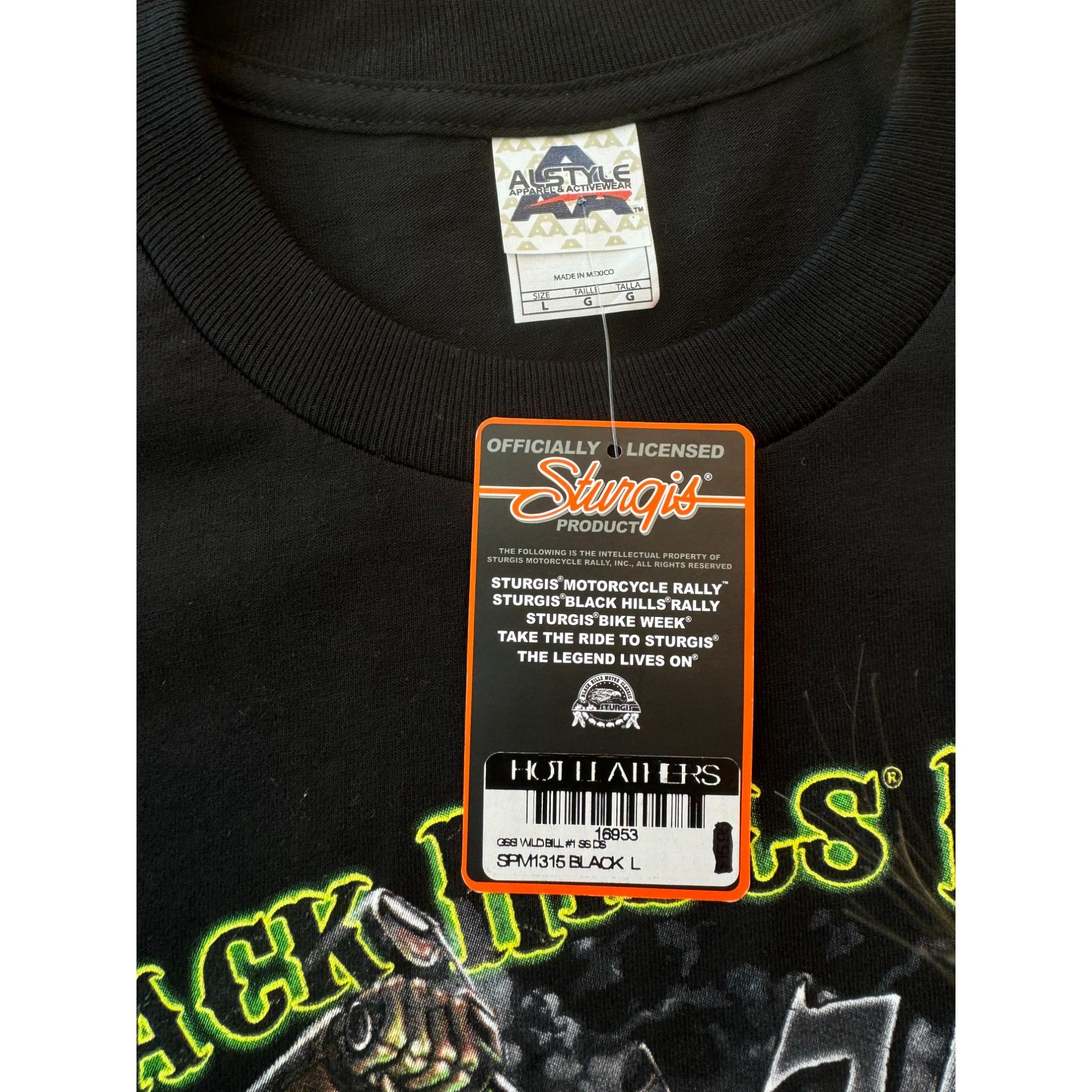 NWT 2014 Sturgis Wild Bill 74th Black Hills Rally Motorcycle Graphic Tee Large、mySite、garagedoors4me