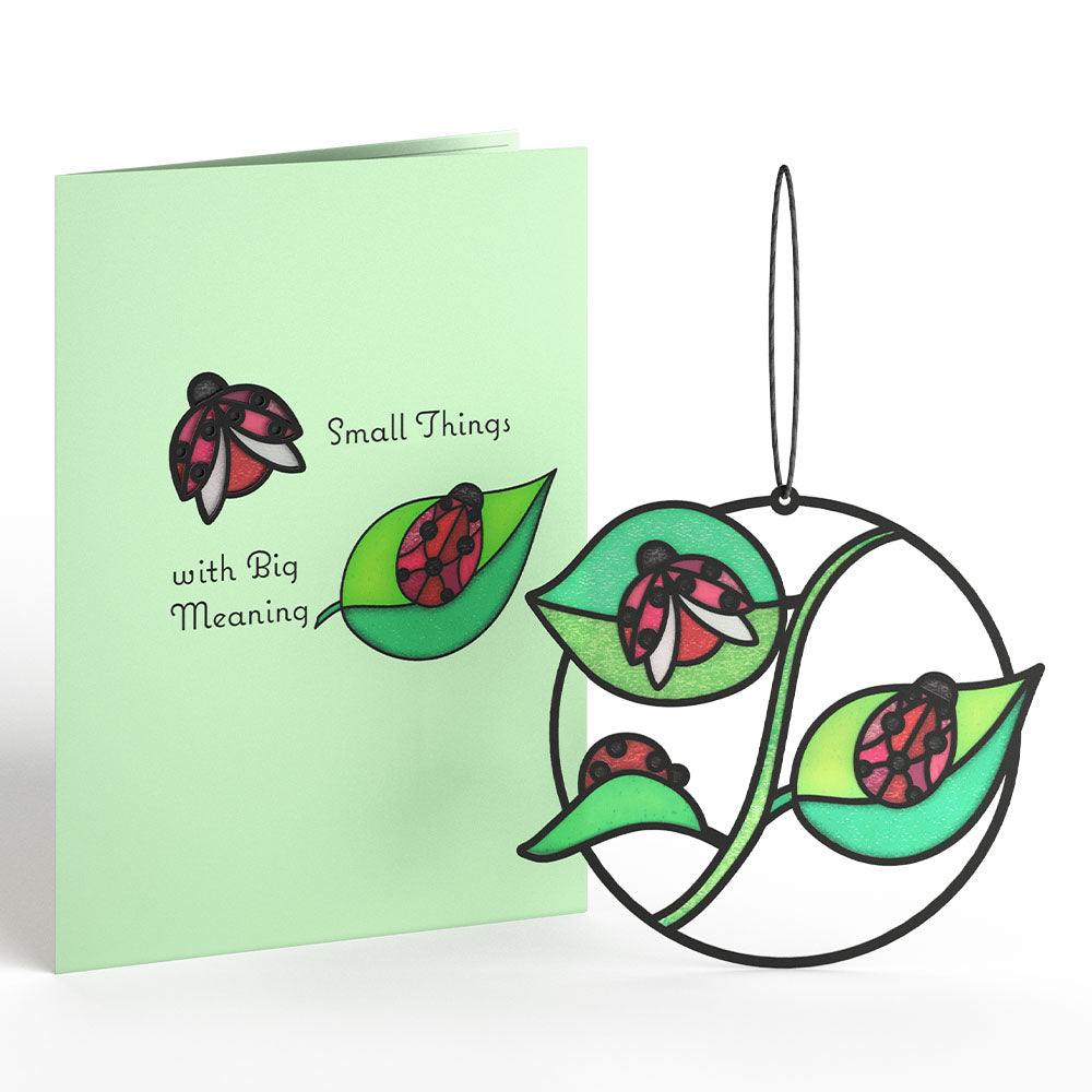 Small Things with Big Meaning Ladybug Suncatcher Card、mySite、solidvoid