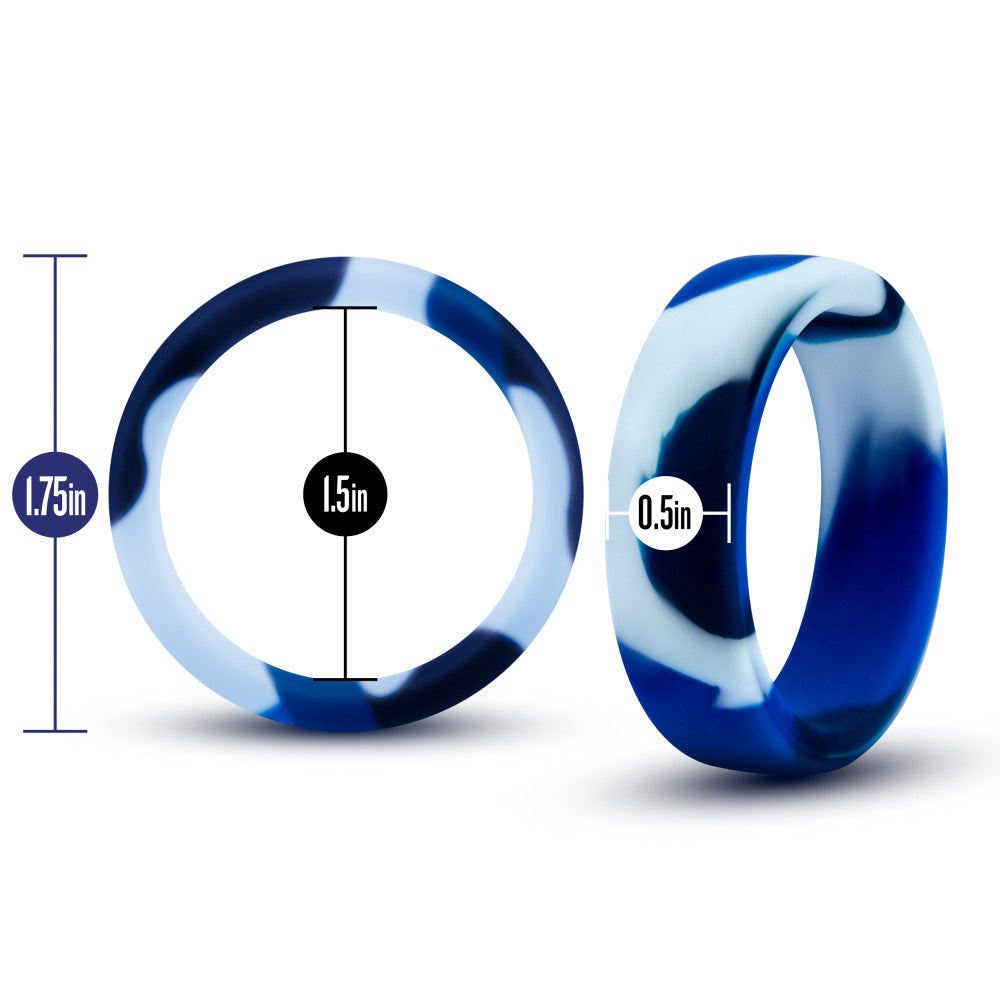 Performance By Blush® | Blue Camo Penis Ring - Made with Puria™ Silicone、mySite、bottomscart