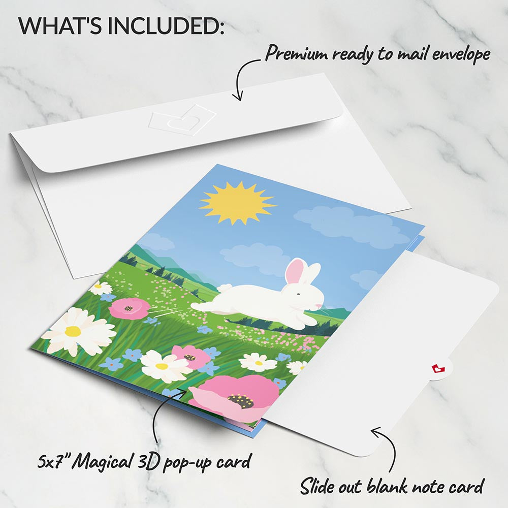 Happy Easter Spring Meadow Pop-Up Card、mySite、solidvoid