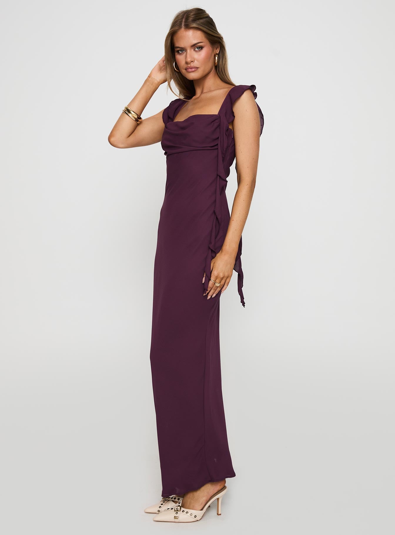 Lanai Maxi Dress Plum、mySite、solidvoid