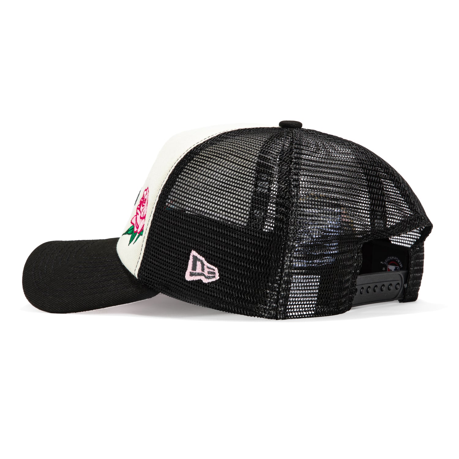 New Era 9Forty A-Frame Foam Los Angeles Dodgers 100th Anniversary Patch Rose Snapback Hat - White, Black, Pink、mySite、vikingsvslions