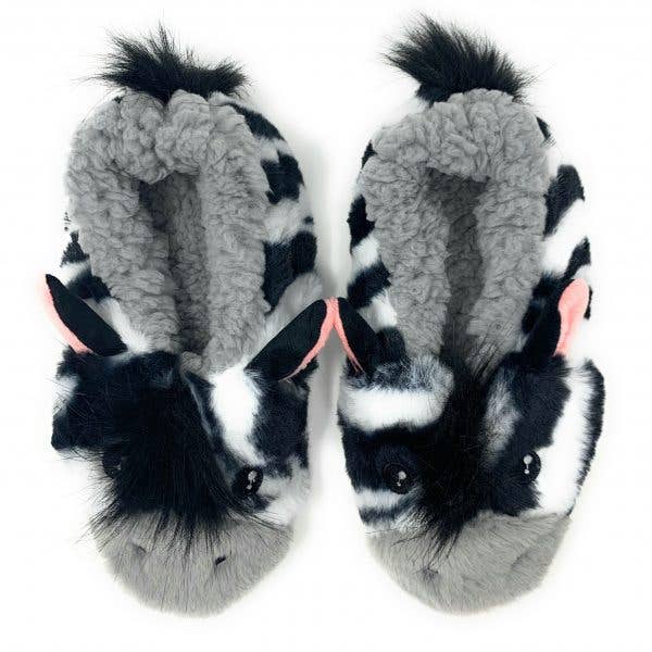 ZZ Zebra Kids CUTE Fluffy House Slippers、mySite、g9winljtr
