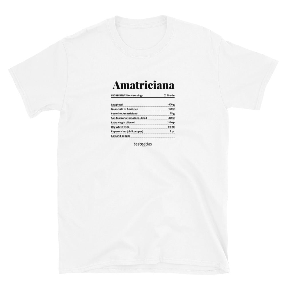 Amatriciana Recipe Short-Sleeve Unisex T-Shirt、mySite、camillekostekn