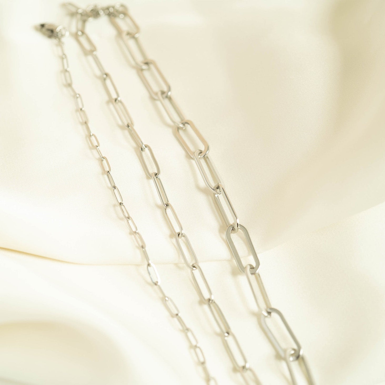 18K Gold PVD Stainless Steel Paperclip Chain Bracelet / BRJ1001、mySite、dreamappss