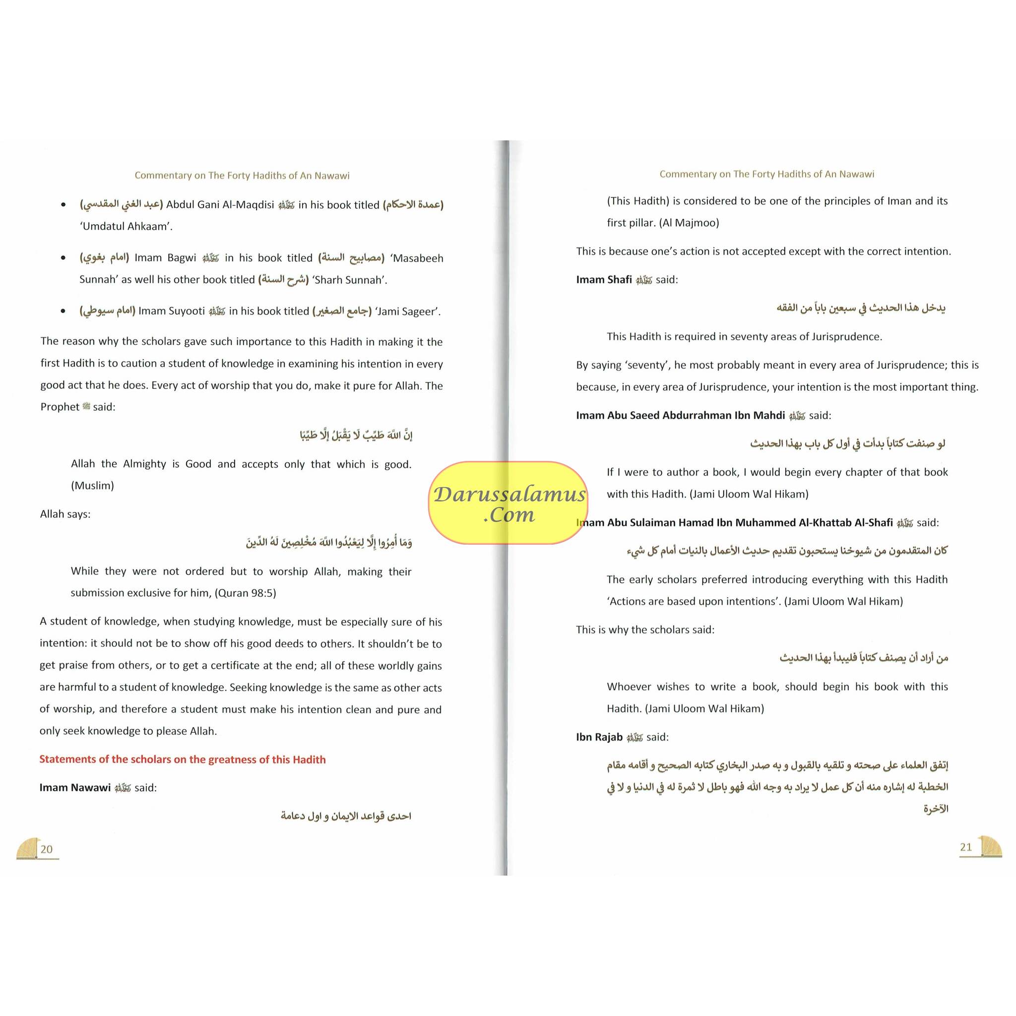 A Commentary on The 40 Hadith of Imam Nawawi By Imam Abu Zakaria Yahya Ibn Sharaf An-Nawawi R.A、mySite、topwebapps