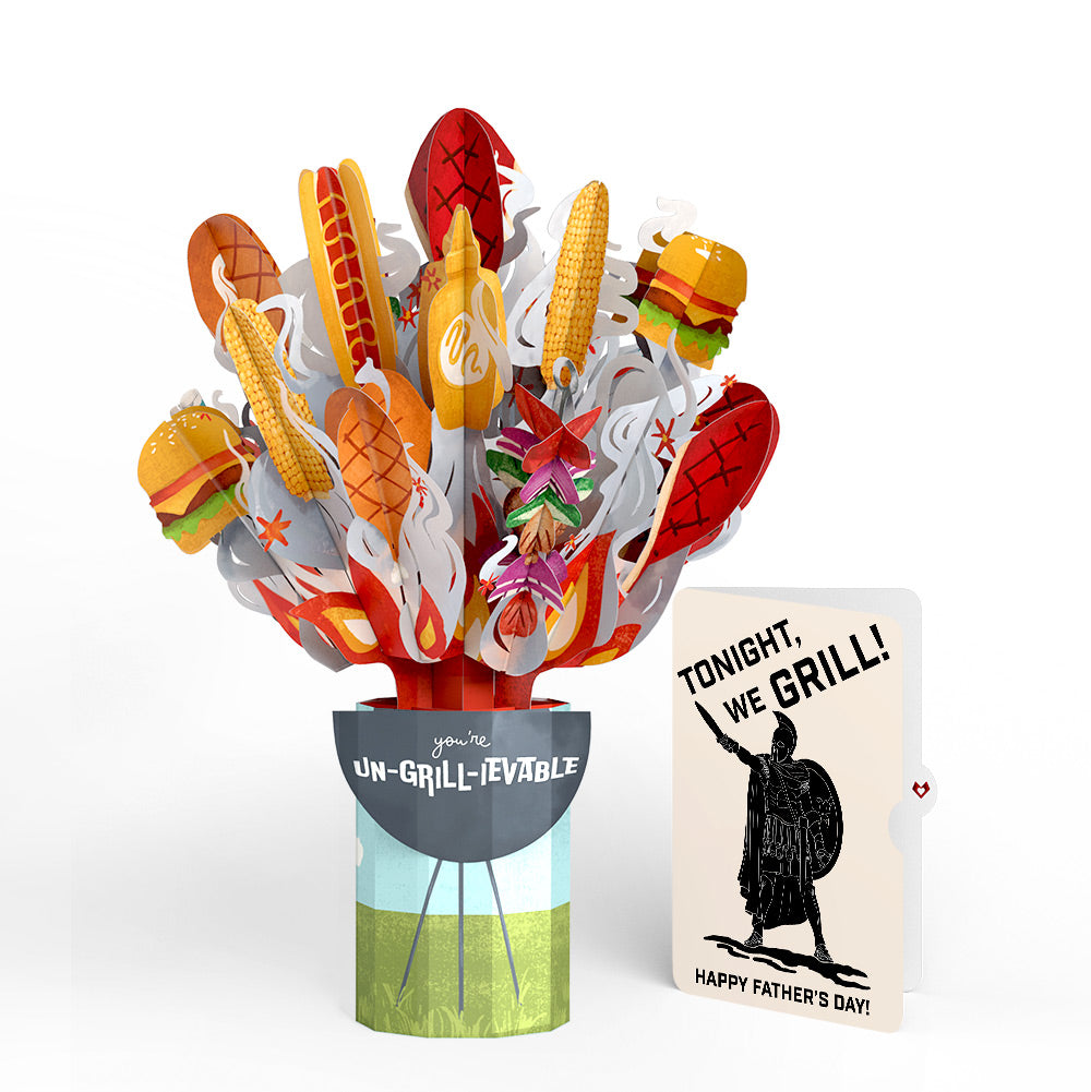 Grill Master Father's Day Bouquet and Spartan Grilling Sentiment Set、mySite、solidvoid