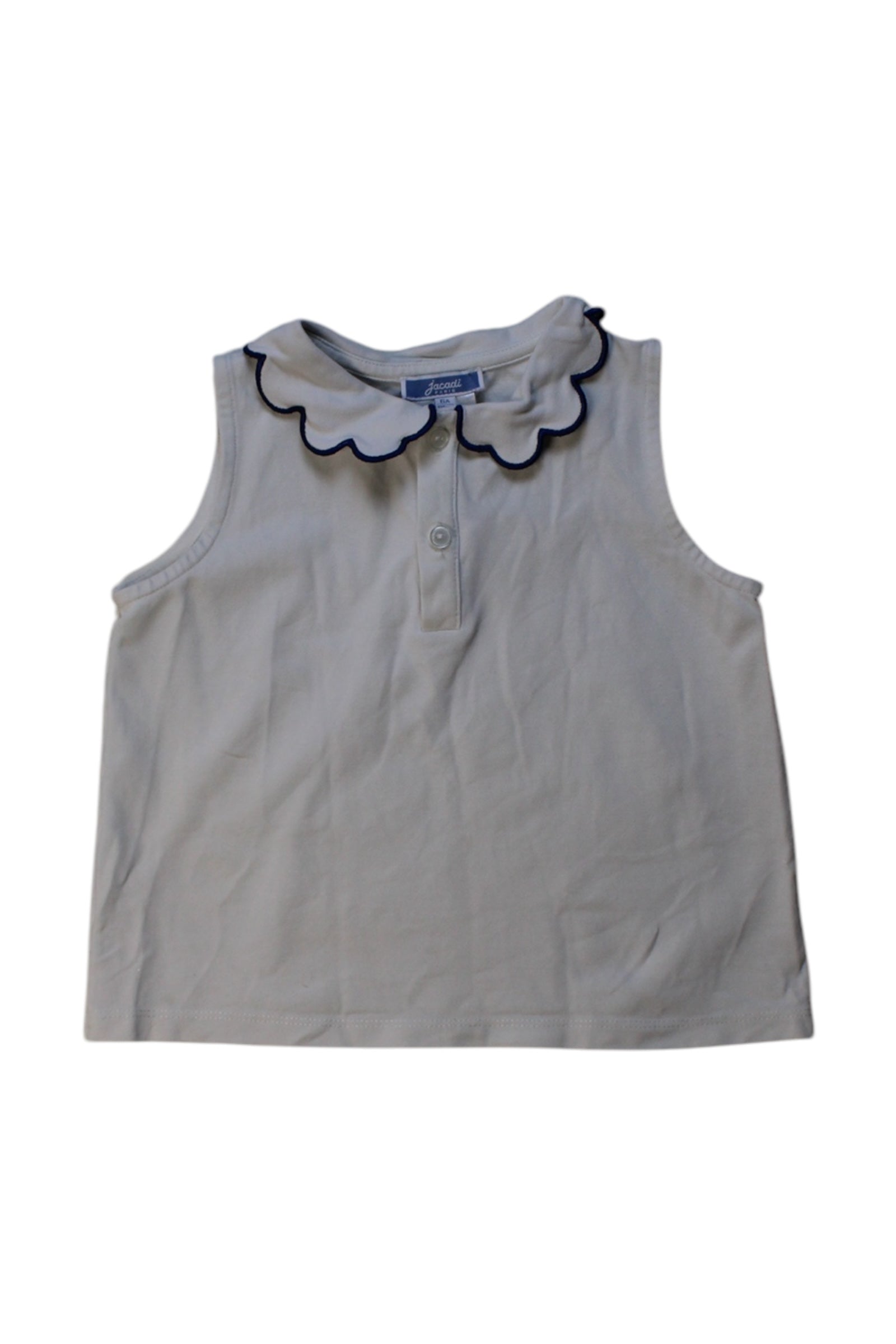 Jacadi Scalloped Collar Sleeveless Top 6T、mySite、g9winljtr