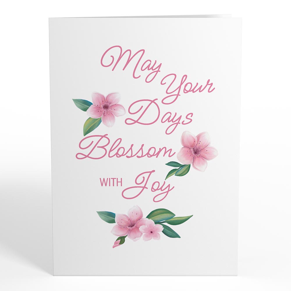 May Your Days Blossom with Joy Card with Mini Bouquet、mySite、solidvoid