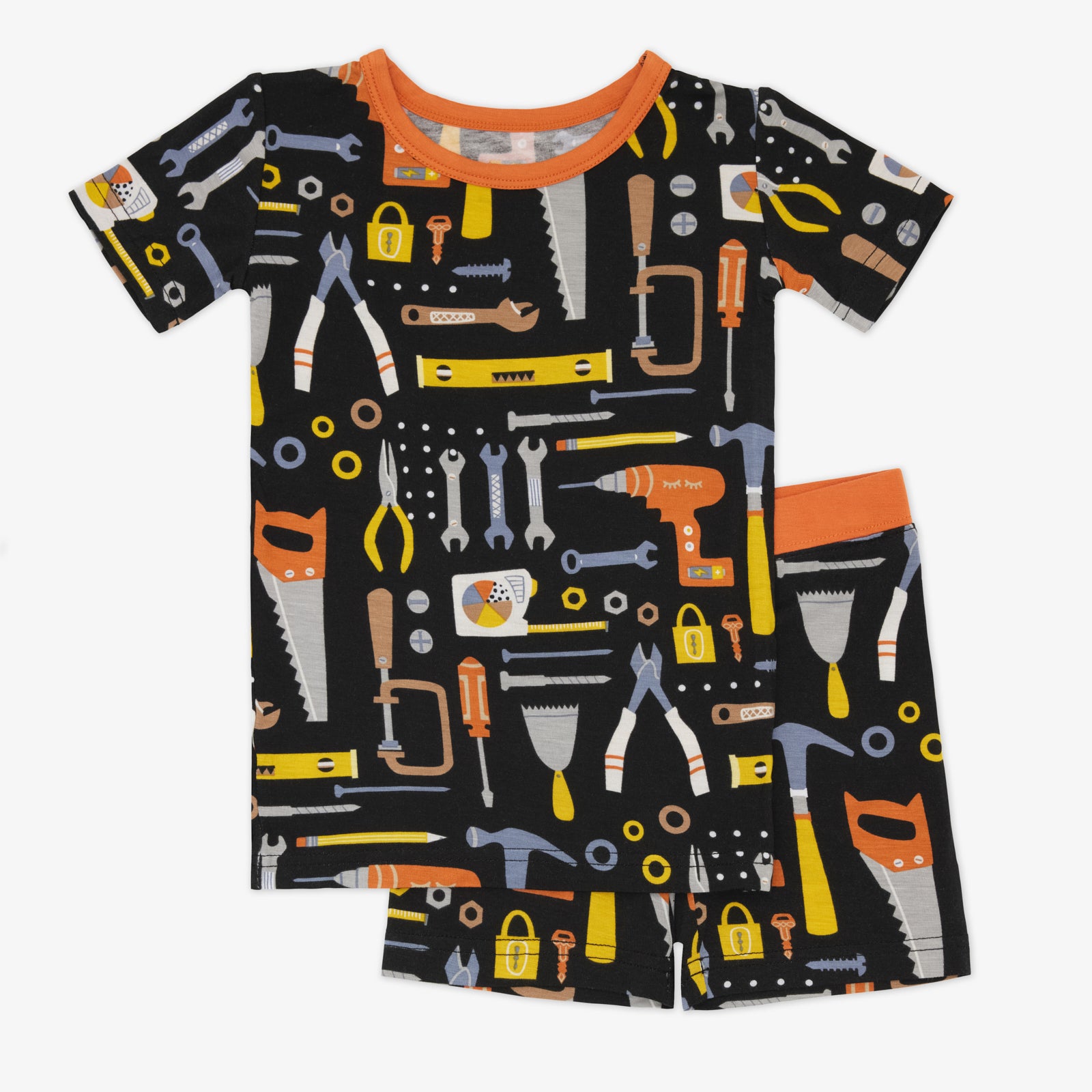 Little Builders Two-Piece Short Sleeve & Shorts Pajama Set、mySite、g9winljtr