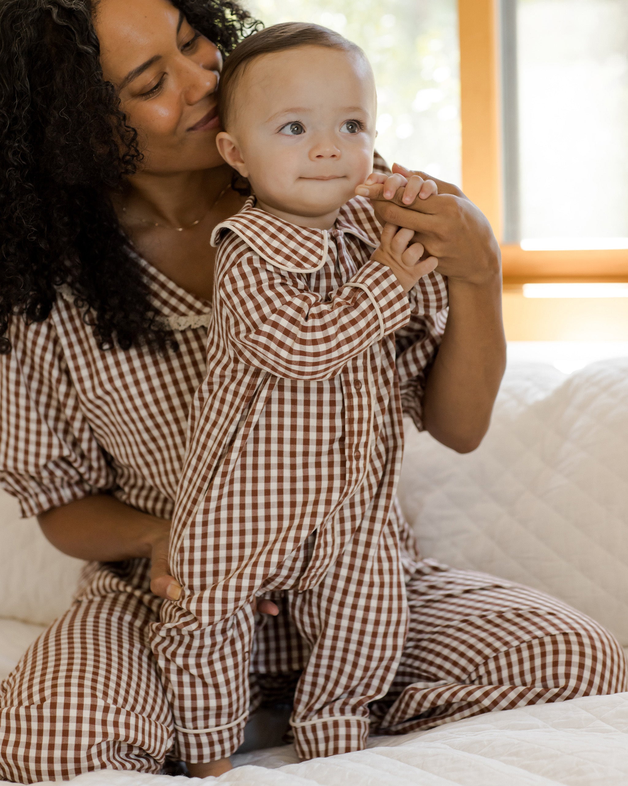  Baby Pajama Romper || Brick Gingham、mySite、layawaytickets