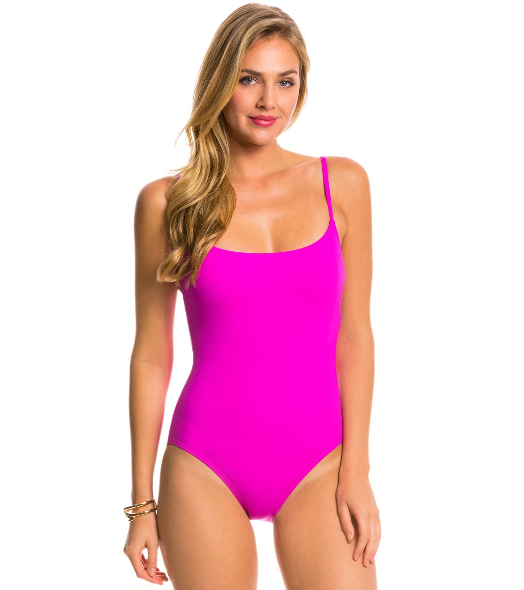 Anne Cole Swimwear Live in Color Classic Lingerie One Piece Swimsuit、mySite、noshort