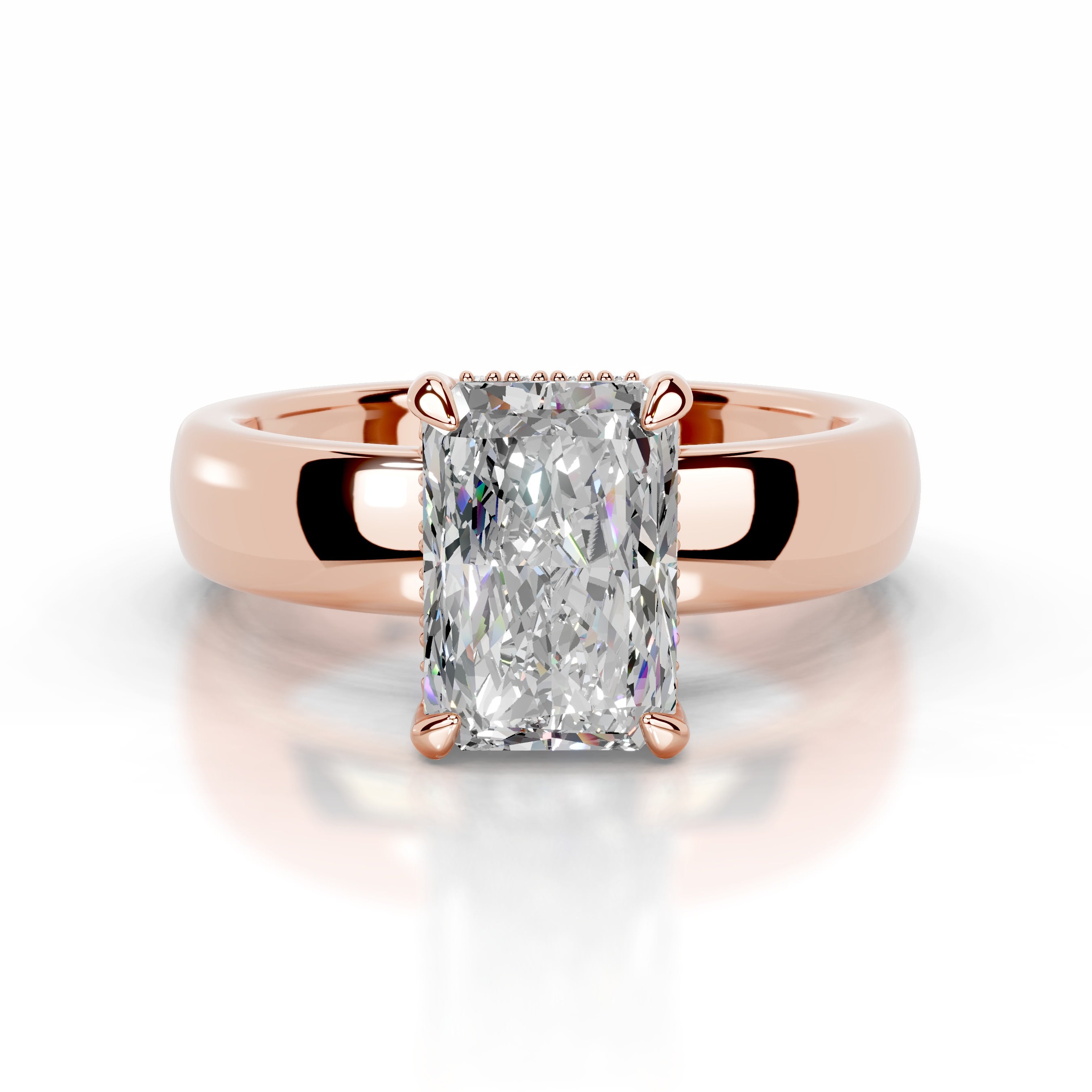Lux Moissanite & Diamond Ring - 14K Rose Gold、mySite、hinf8tx79