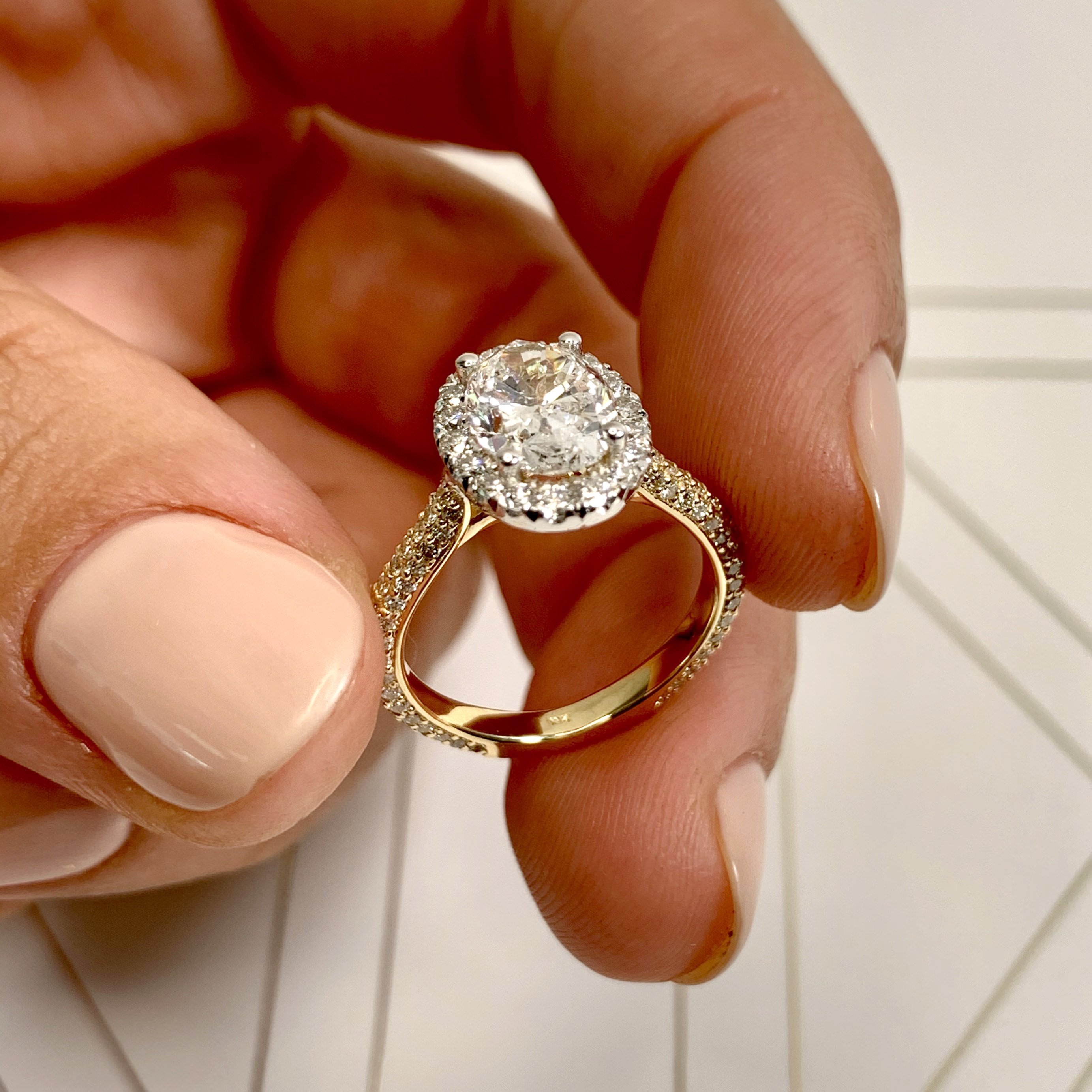 Kinley Diamond Engagement Ring -18K Yellow Gold、mySite、hinf8tx79
