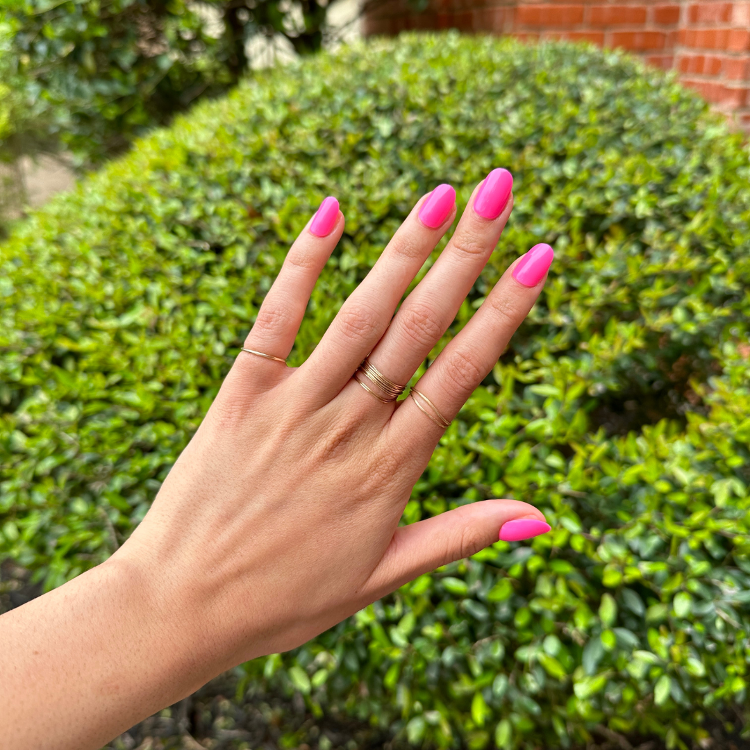 Neon Flamingo | Short | Round - Tab Press-On、mySite、solidvoid