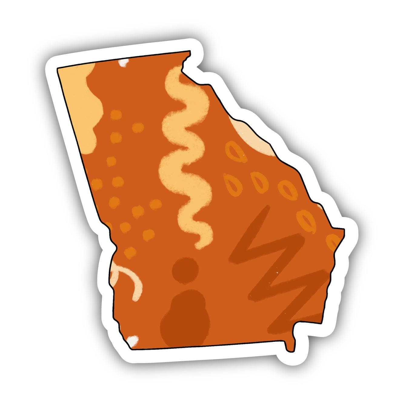  Georgia Orange Abstract Sticker、mySite、ghnorth