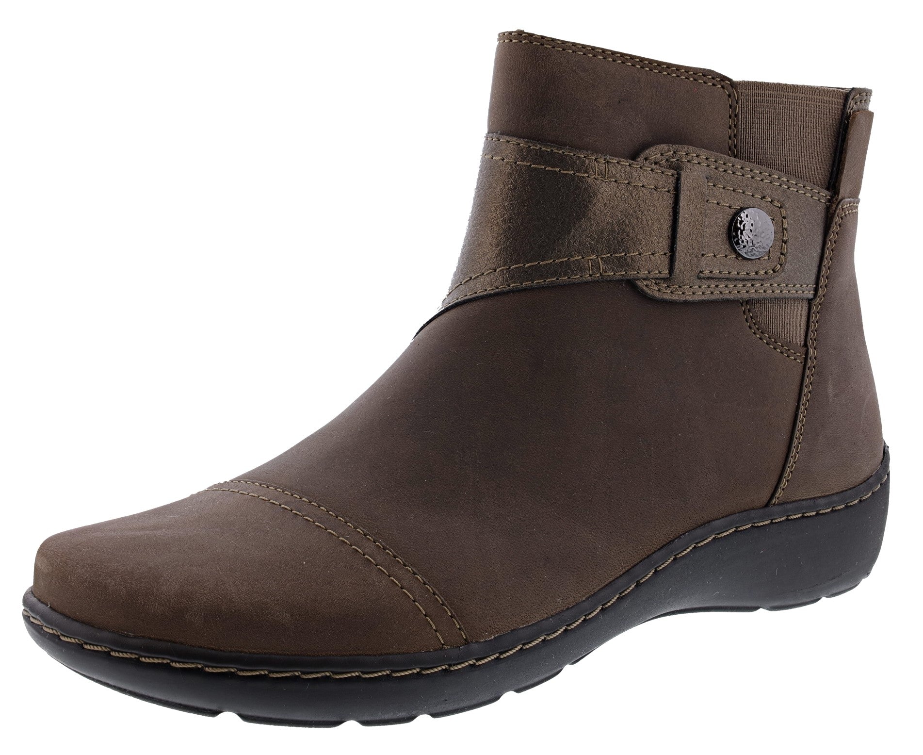 Clarks Women's Cora Tropic Leather Ankle Boots、mySite、dreamappss