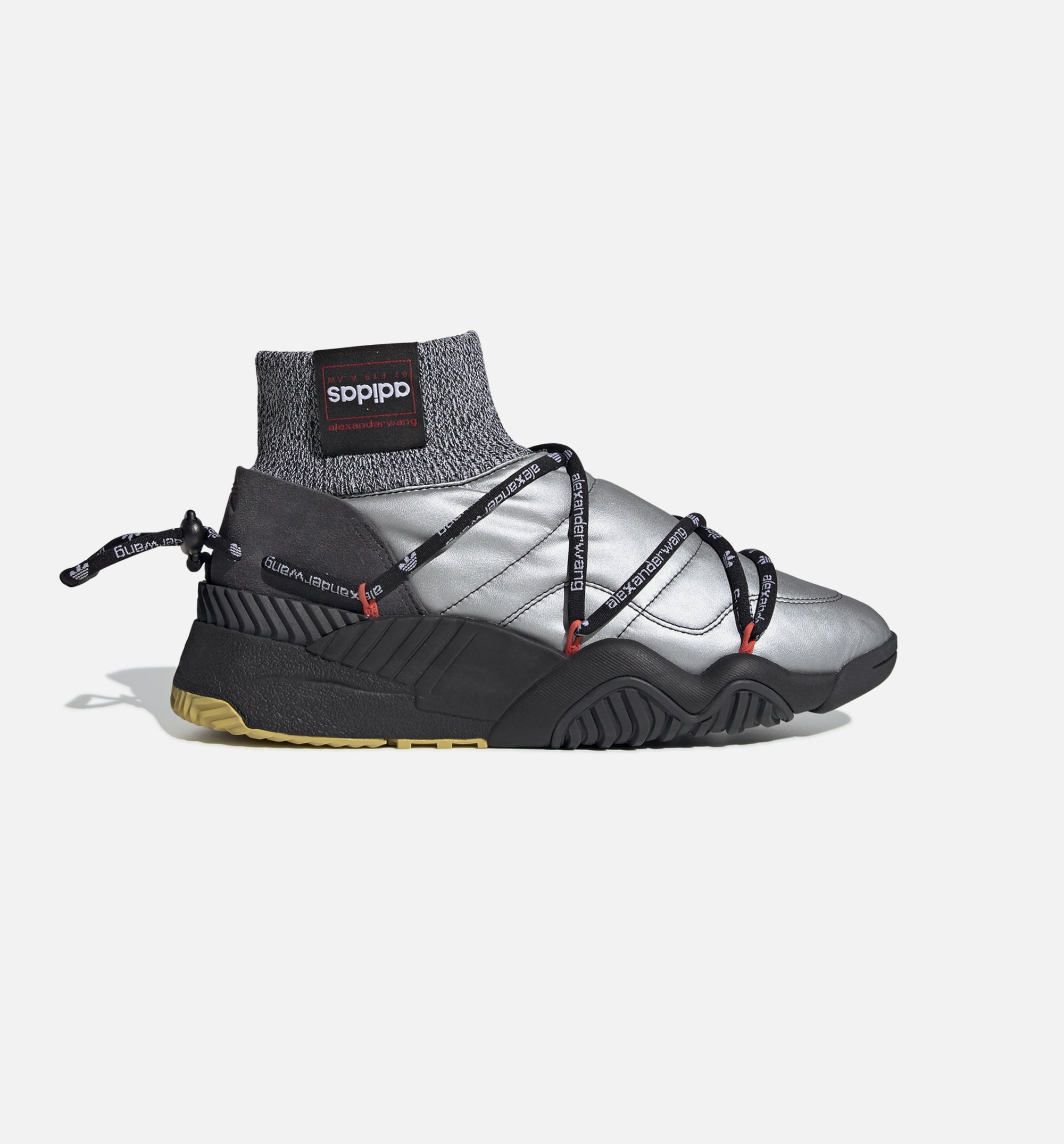 adidas X Alexander Wang Puff Trainers Mens Lifestyle Shoe - Silver/Black、mySite、dreamappss