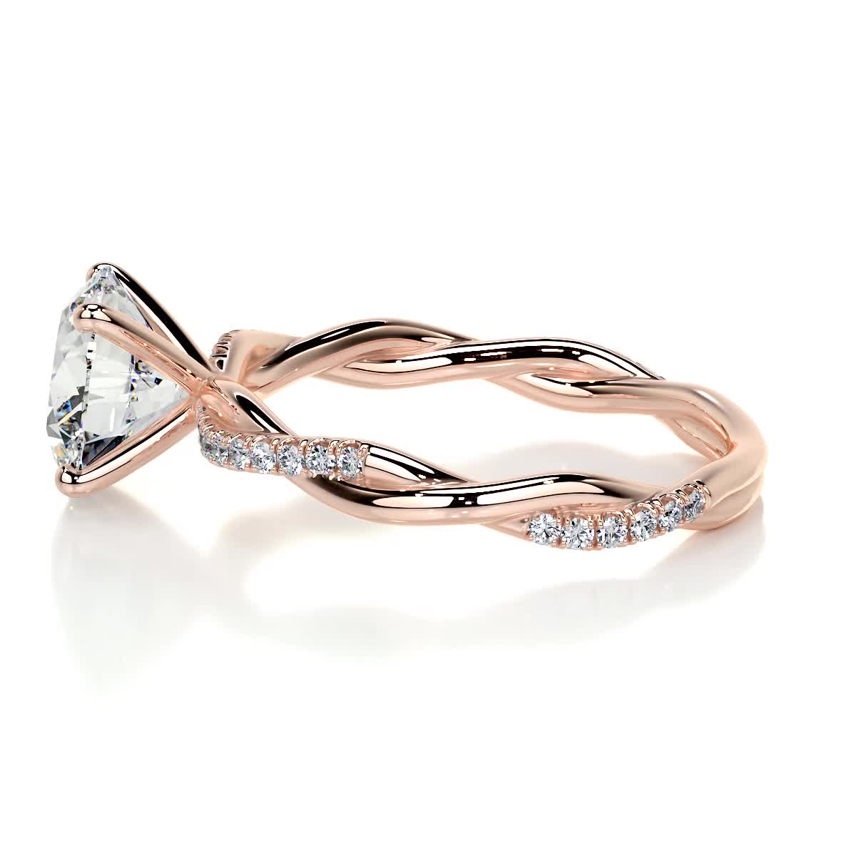 Crystal Lab Grown Diamond Ring -14K Rose Gold、mySite、hinf8tx79