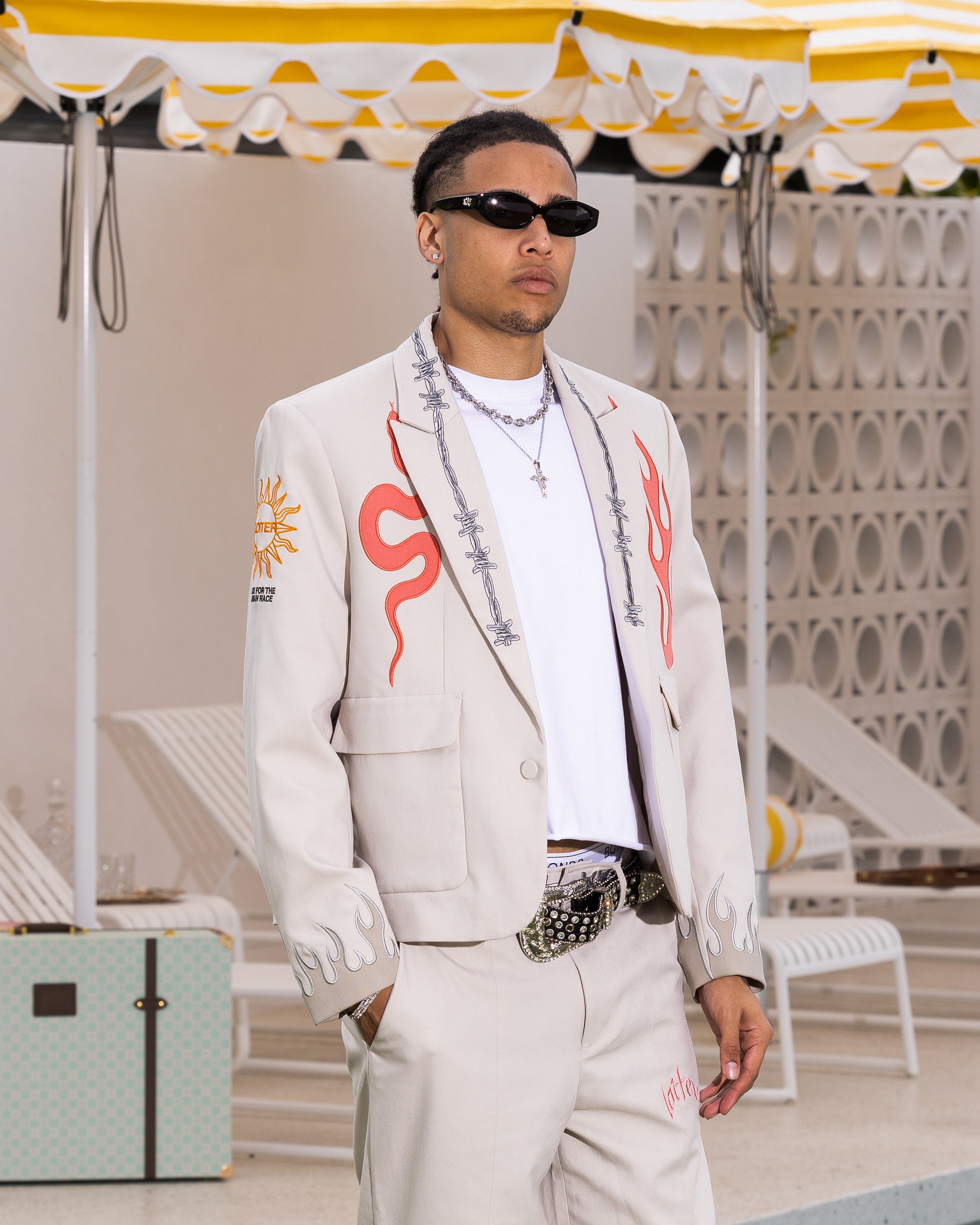 Loiter Western Blazer Jacket Off White、mySite、zt4zffjzw