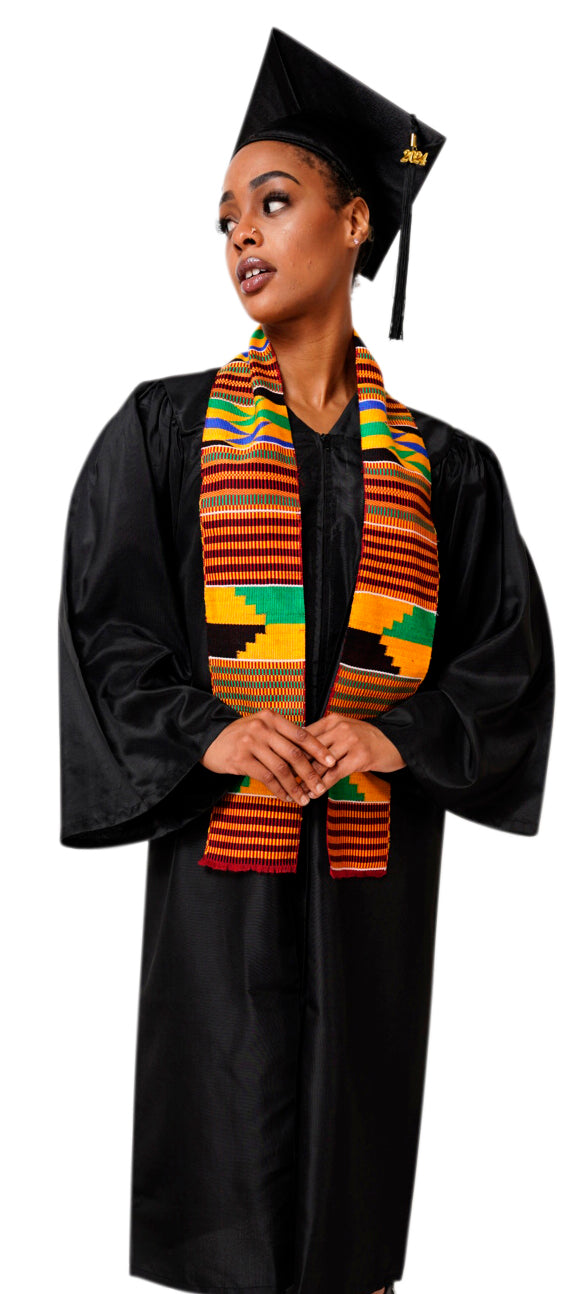 Kente Hand Woven Kente Cloth Graduation Stole / Sash DPKS200S、mySite、solidvoid