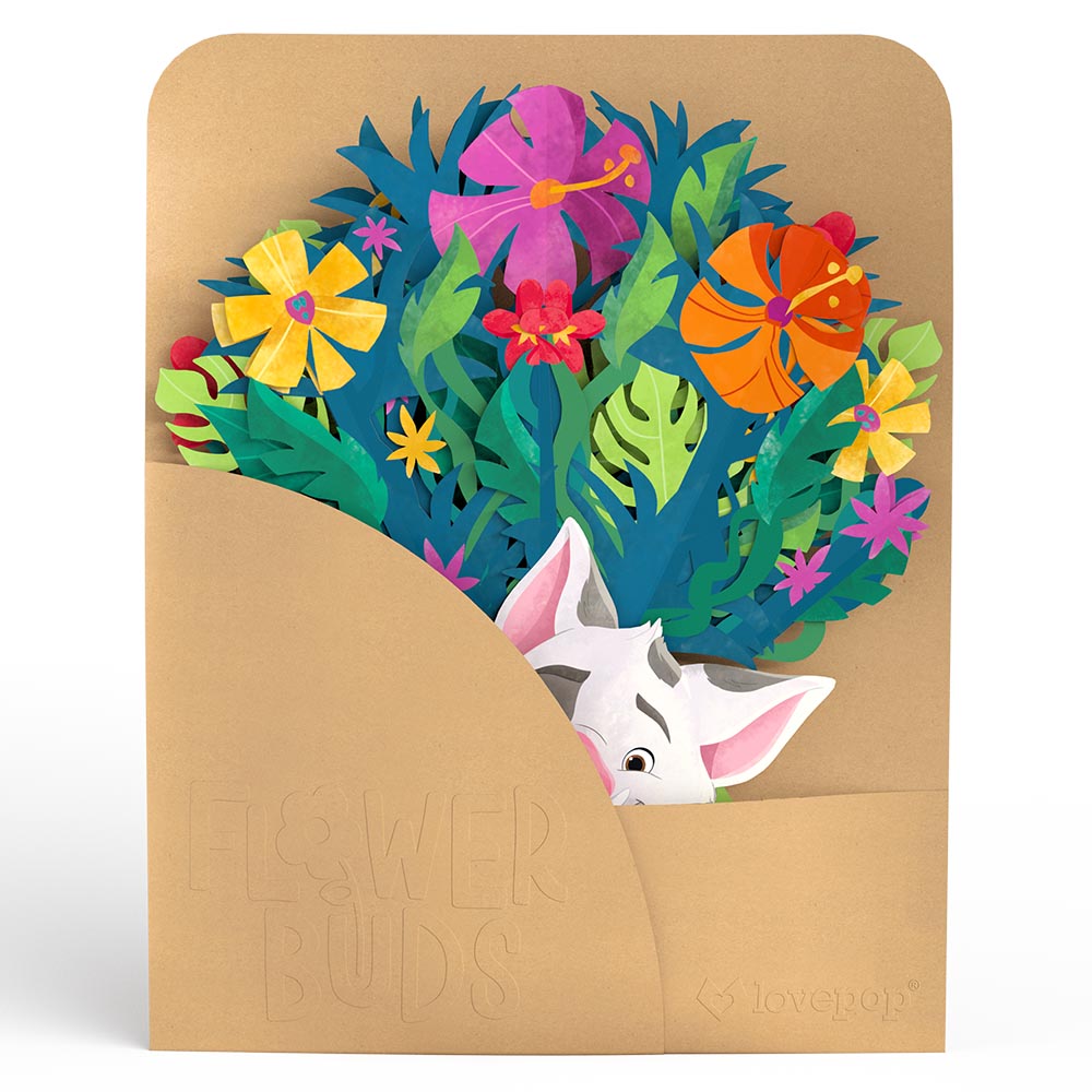 Disney’s Moana 2 Epic Birthday Pop-Up Card & Flower Buds Bouquet Bundle、mySite、solidvoid