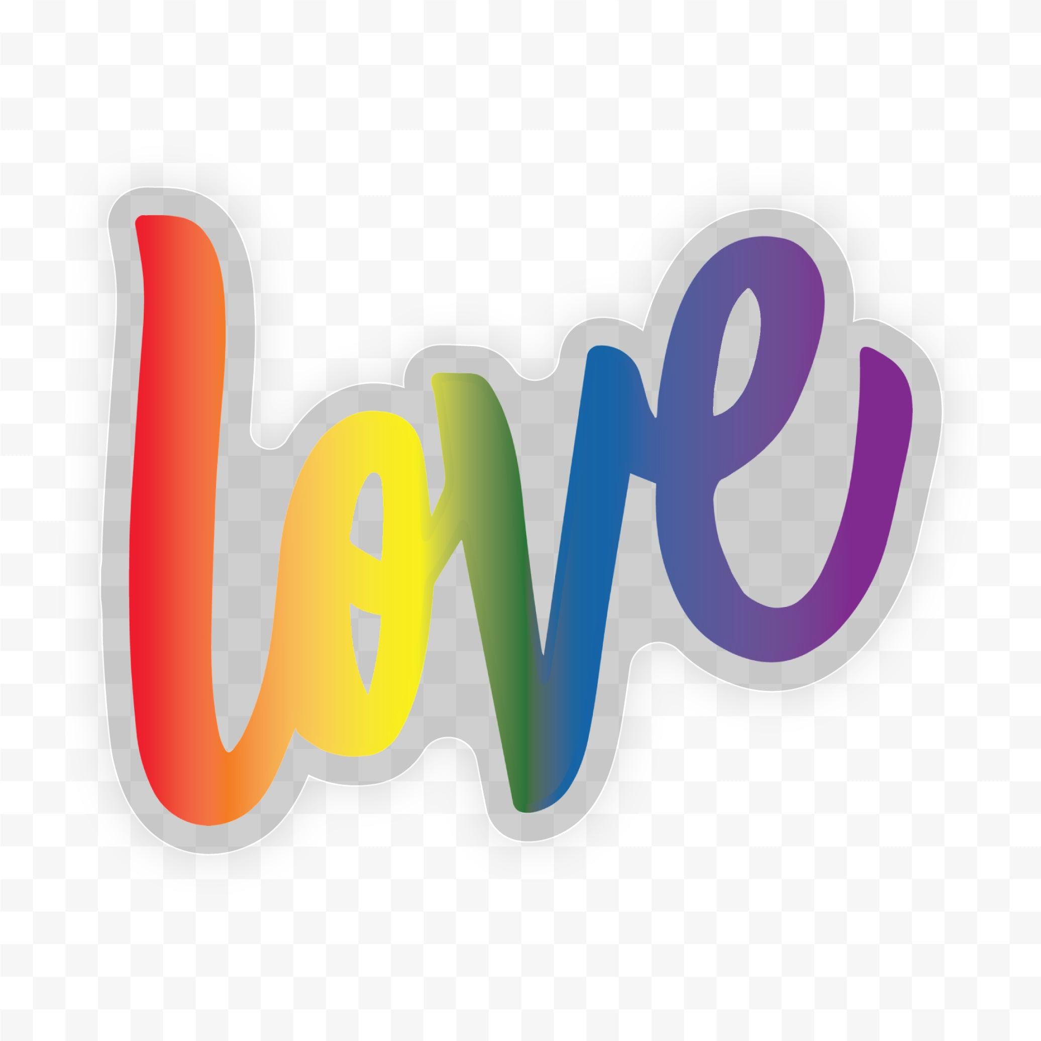  Love Rainbow Clear Sticker、mySite、elrpsem3k
