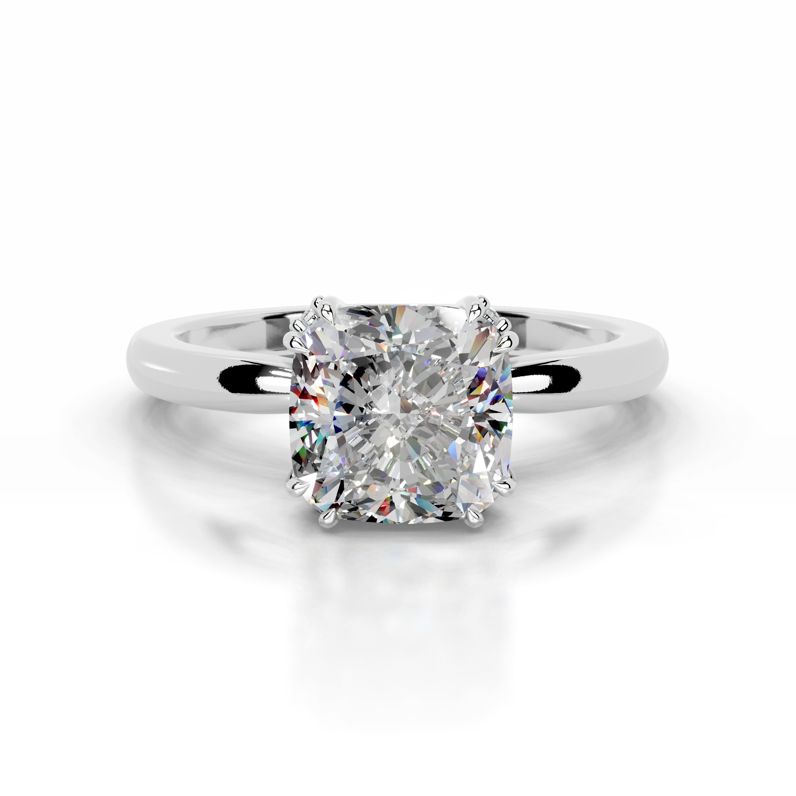 Andora Moissanite & Diamond Ring - 14K White Gold、mySite、hinf8tx79